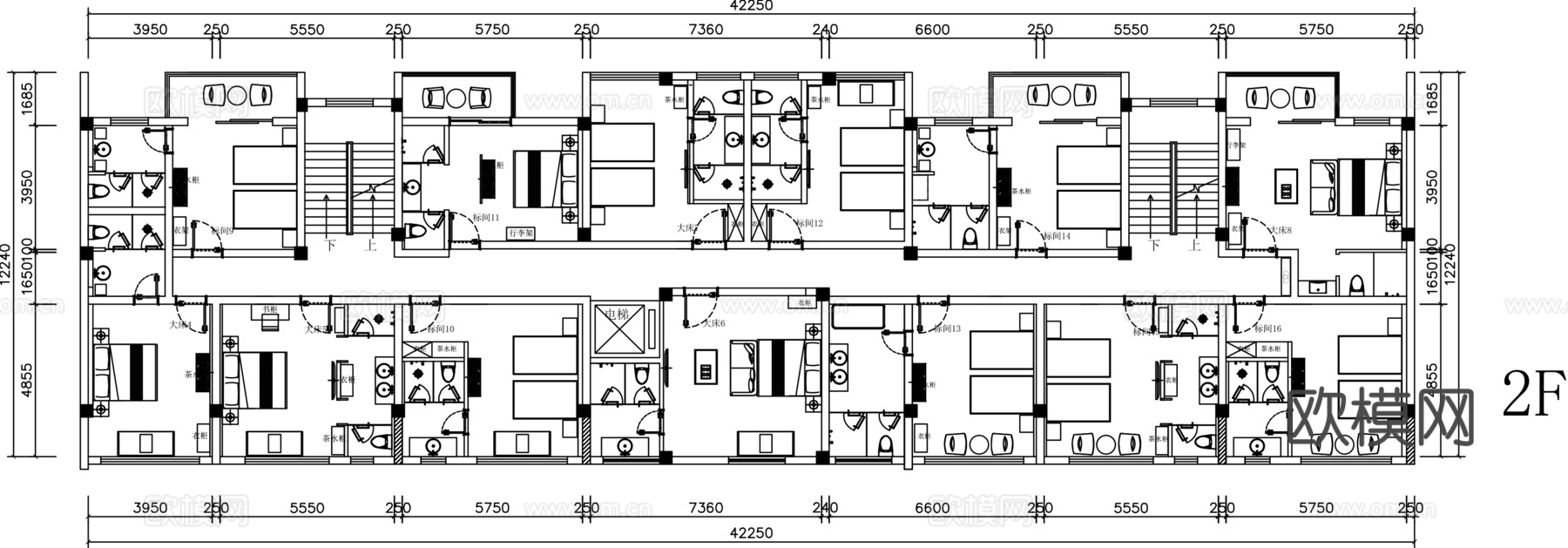 民宿平面图cadcad施工图