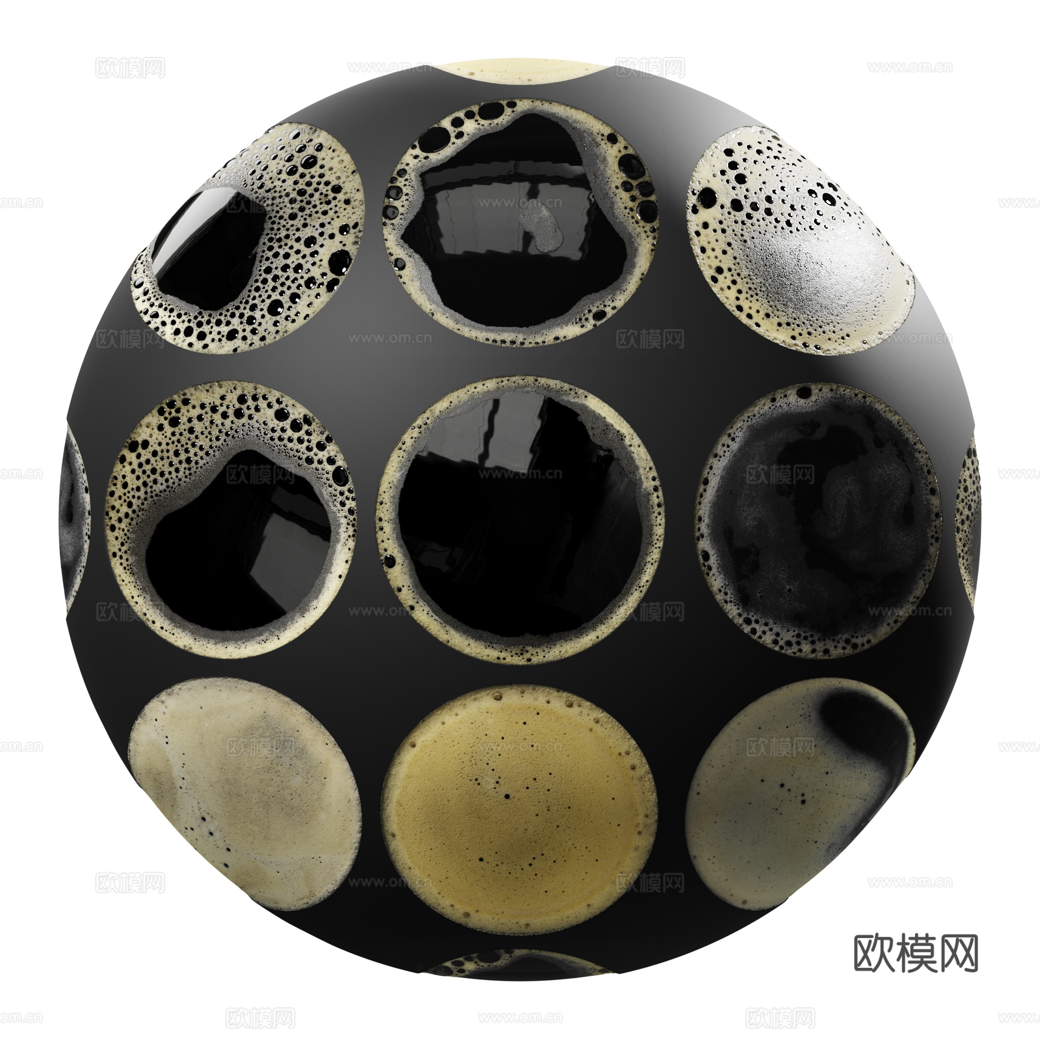 写实咖啡液态泡沫贴图