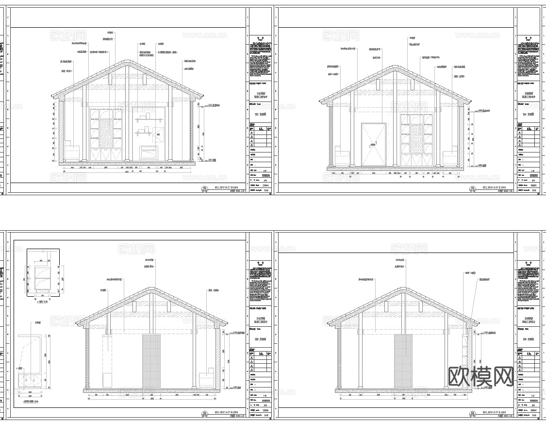 文创展厅 最新全套施工图 效果图合集cad施工图