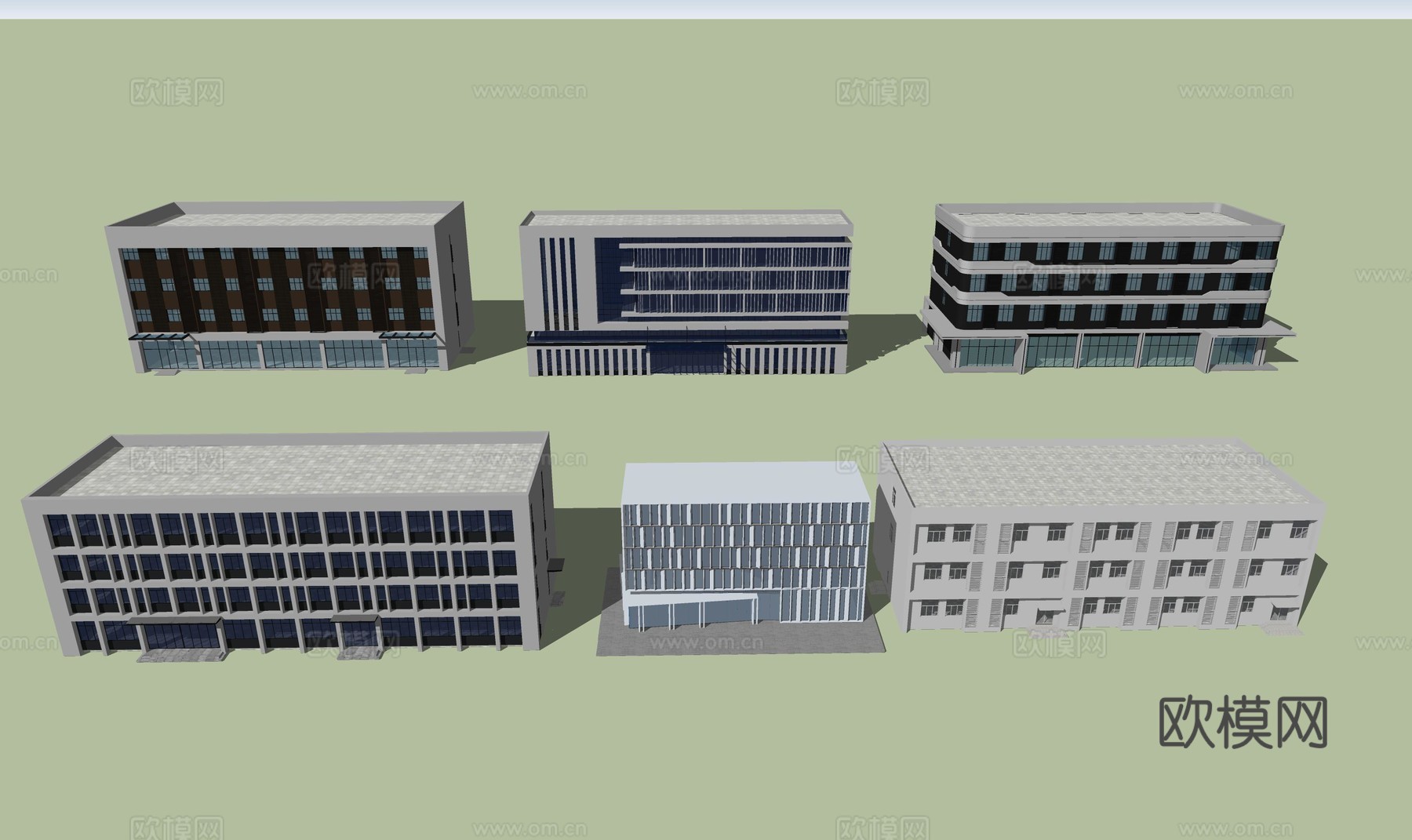 多层办公楼建筑su模型