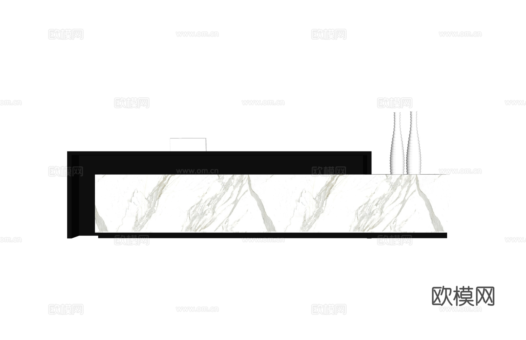 大厅 公司前台 办公空间 展厅 办公su模型