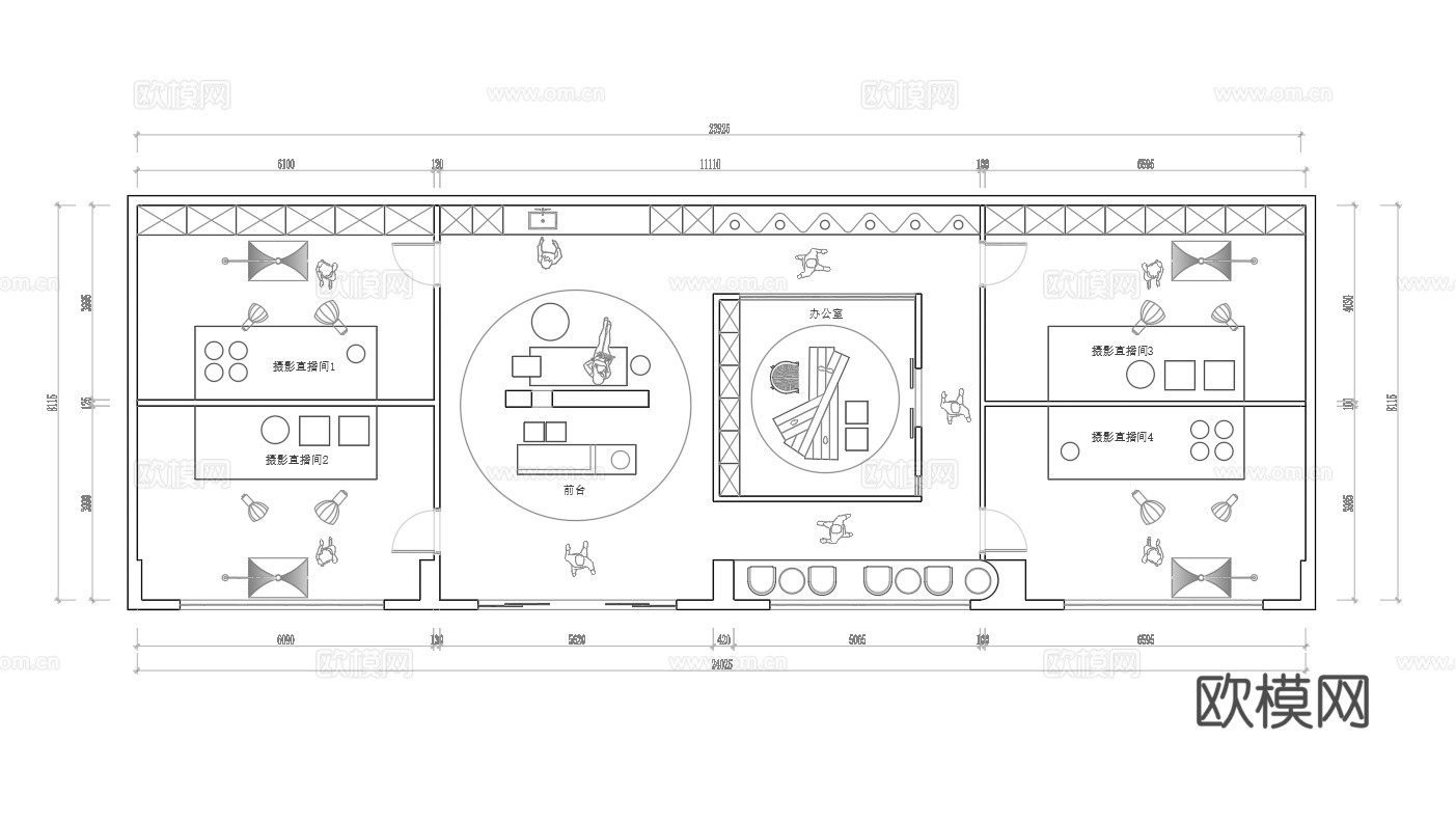 网红直播室 工作室 直播间  最新全套施工图合集cad施工图