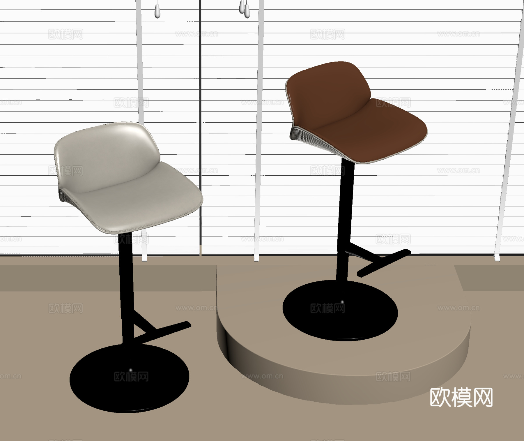 现代吧凳 吧椅su模型