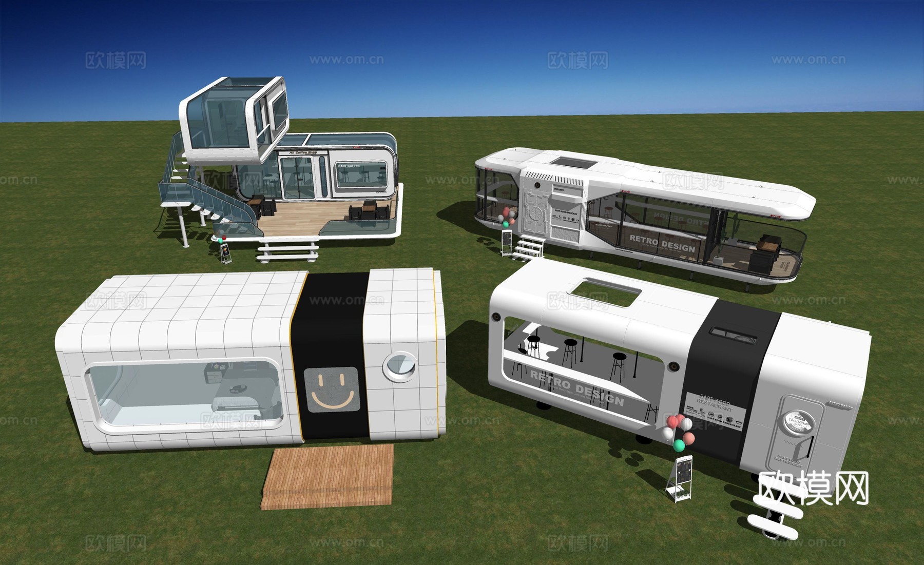 太空舱建筑su模型