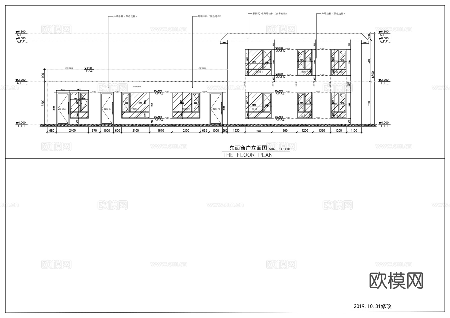 民宿施工图cadcad施工图