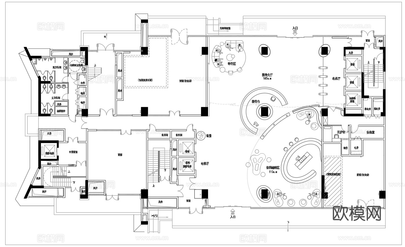 文创展厅 最新平面施工图合集cad施工图