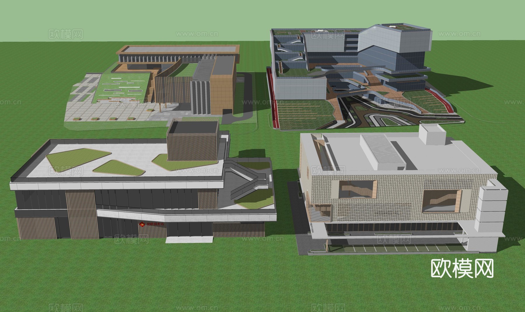 邻里中心建筑su模型