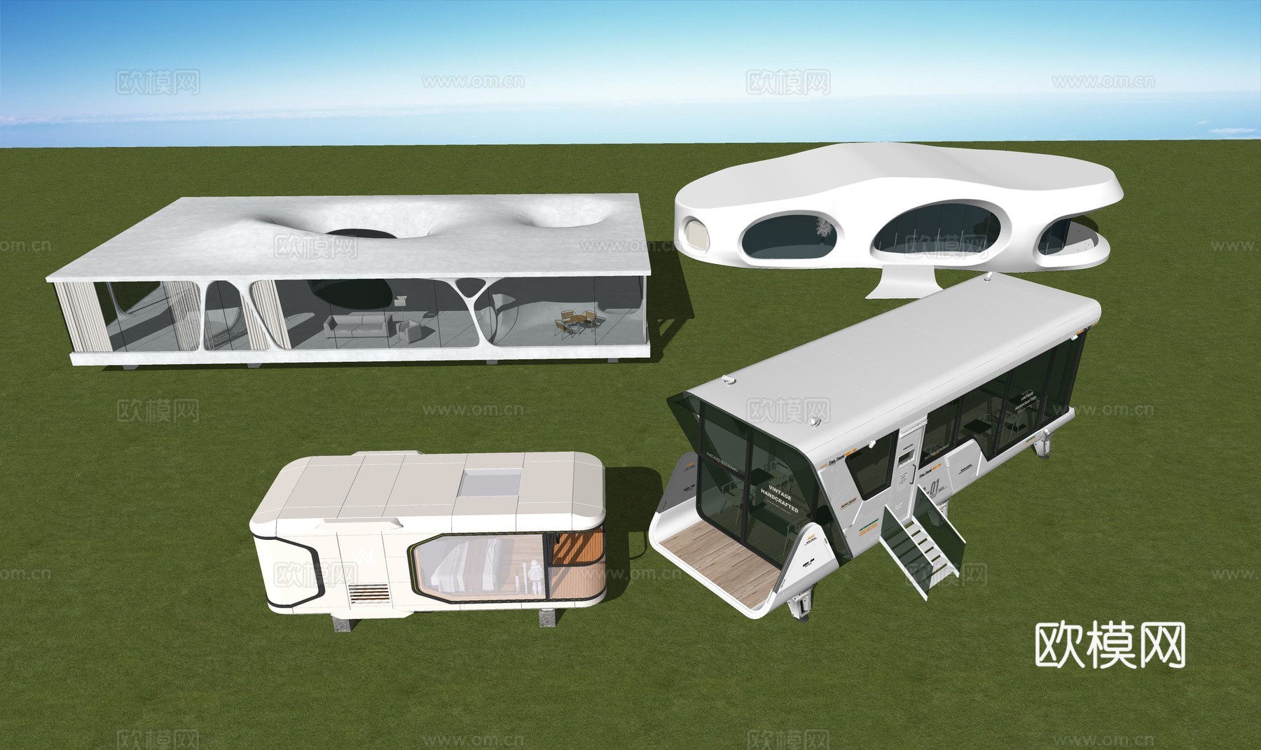 太空舱建筑su模型