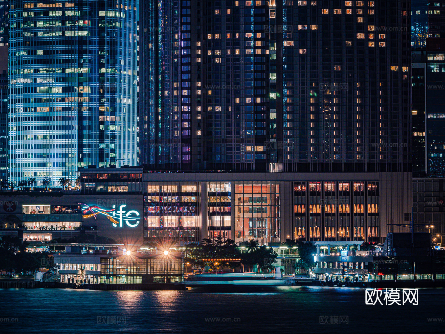 高清夜晚城市外景