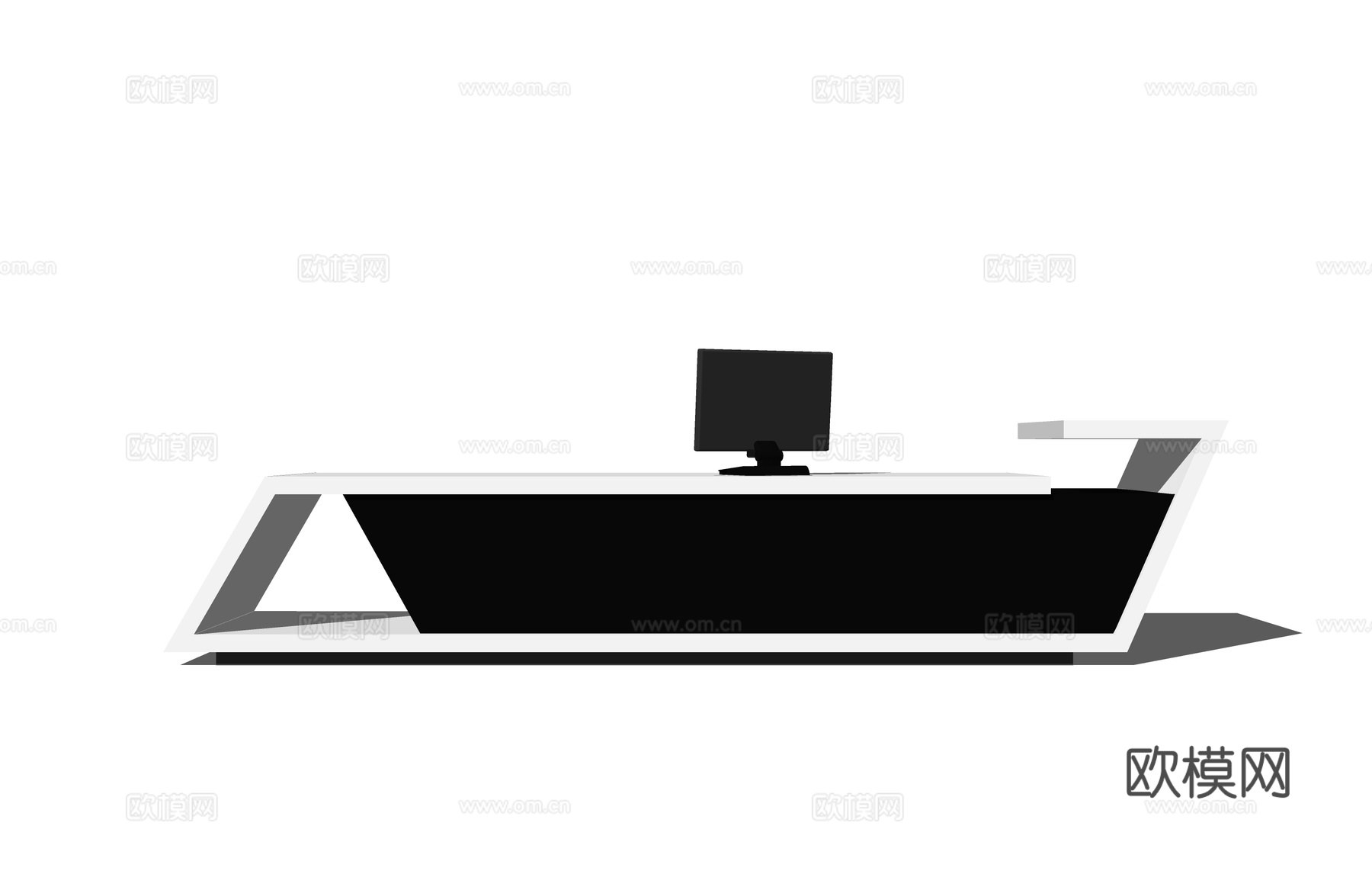 前台 工位 大厅 前台接待 办公室 办公su模型