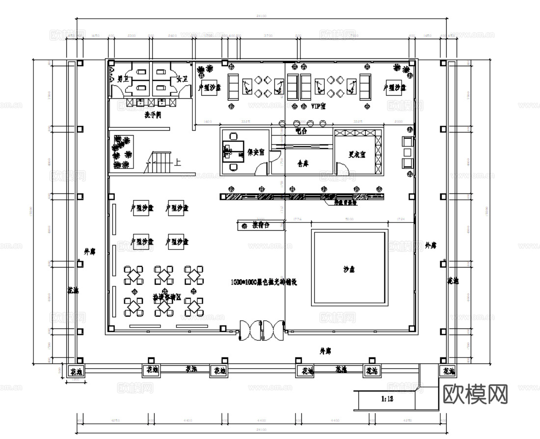 10套现代售楼处室内施工图效果图最新整理合集cad施工图