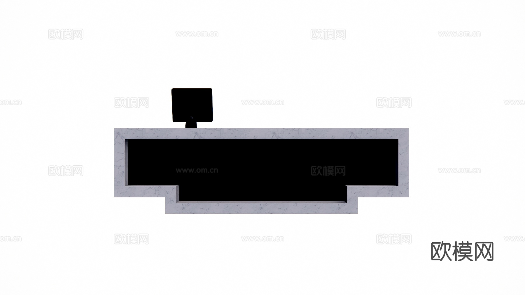 公司前台 展厅 大厅su模型