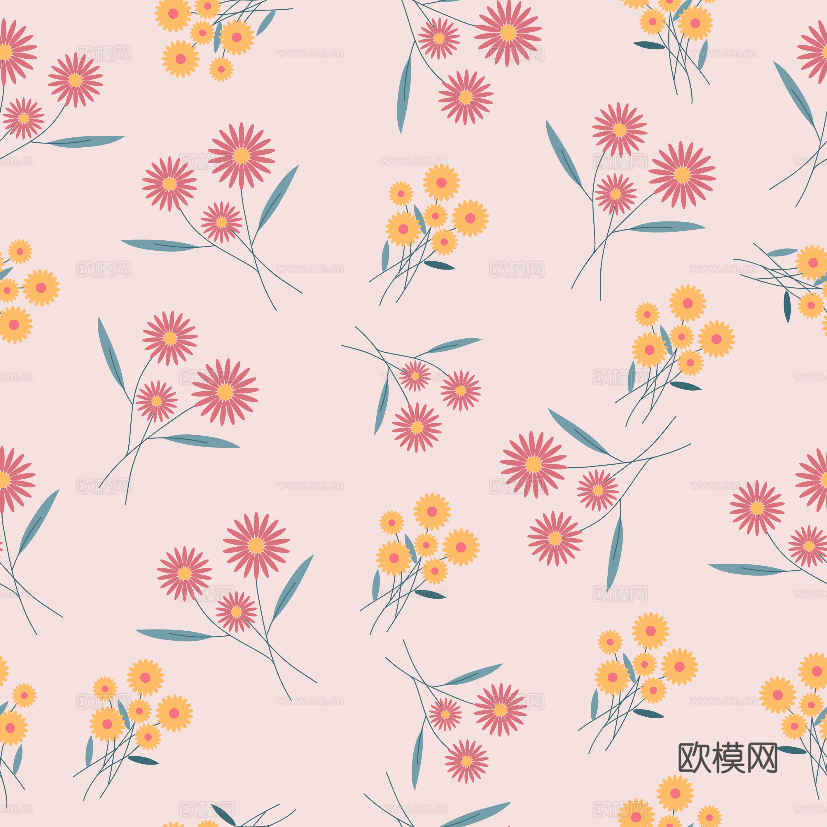 现代植物壁纸墙布