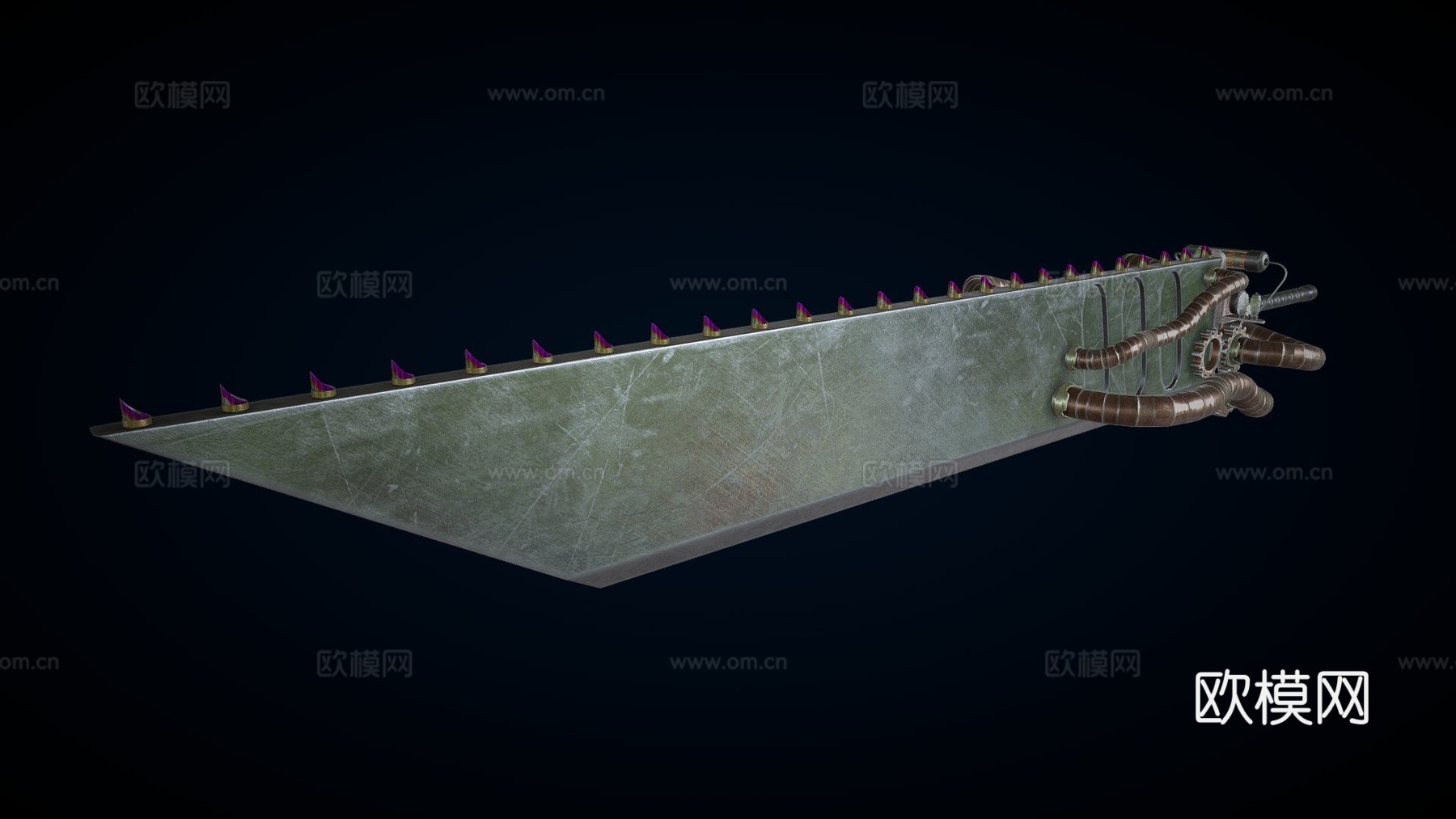 蒸汽朋克破坏剑3d模型下载（渲染图1）