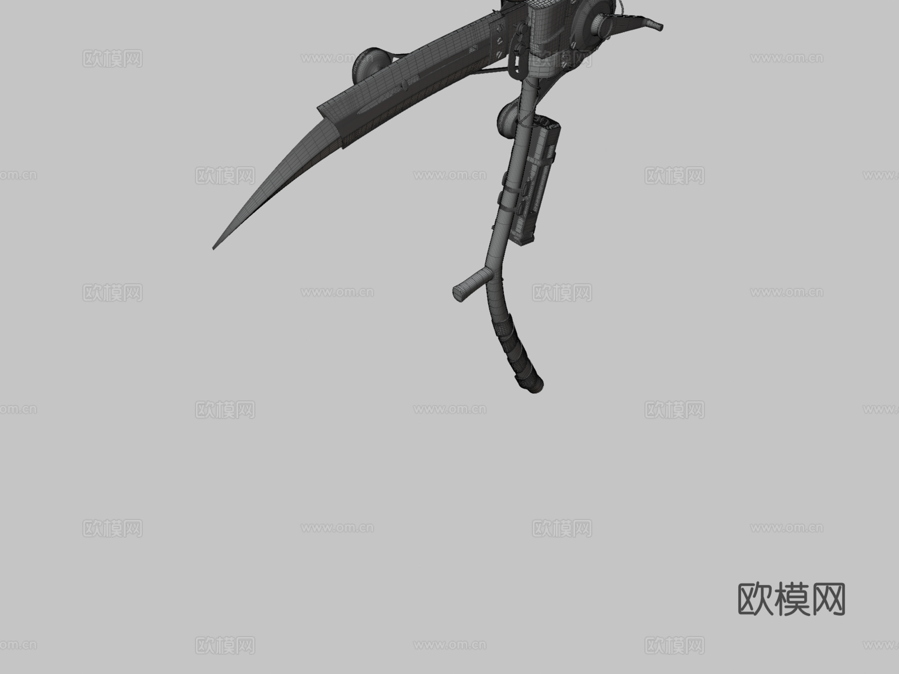 自制DIY机械镰刀3d模型下载（渲染图3）