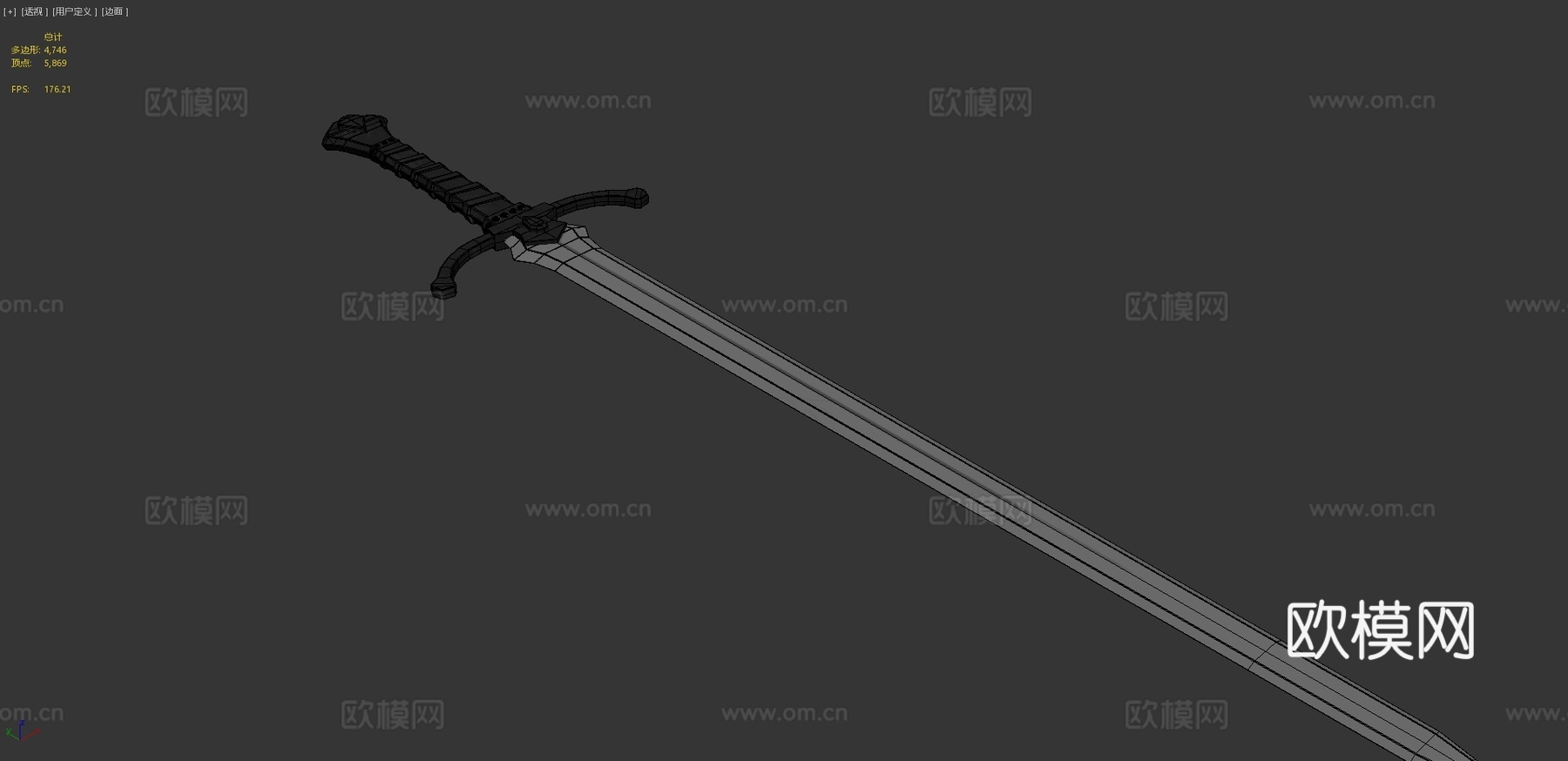 黑剑3d模型下载（渲染图4）