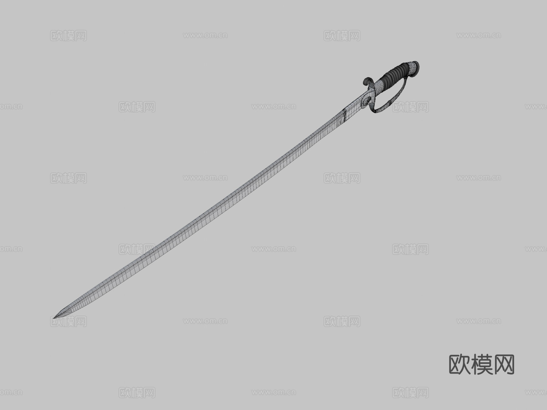 龙骑兵军官军刀M188119093d模型下载（渲染图2）
