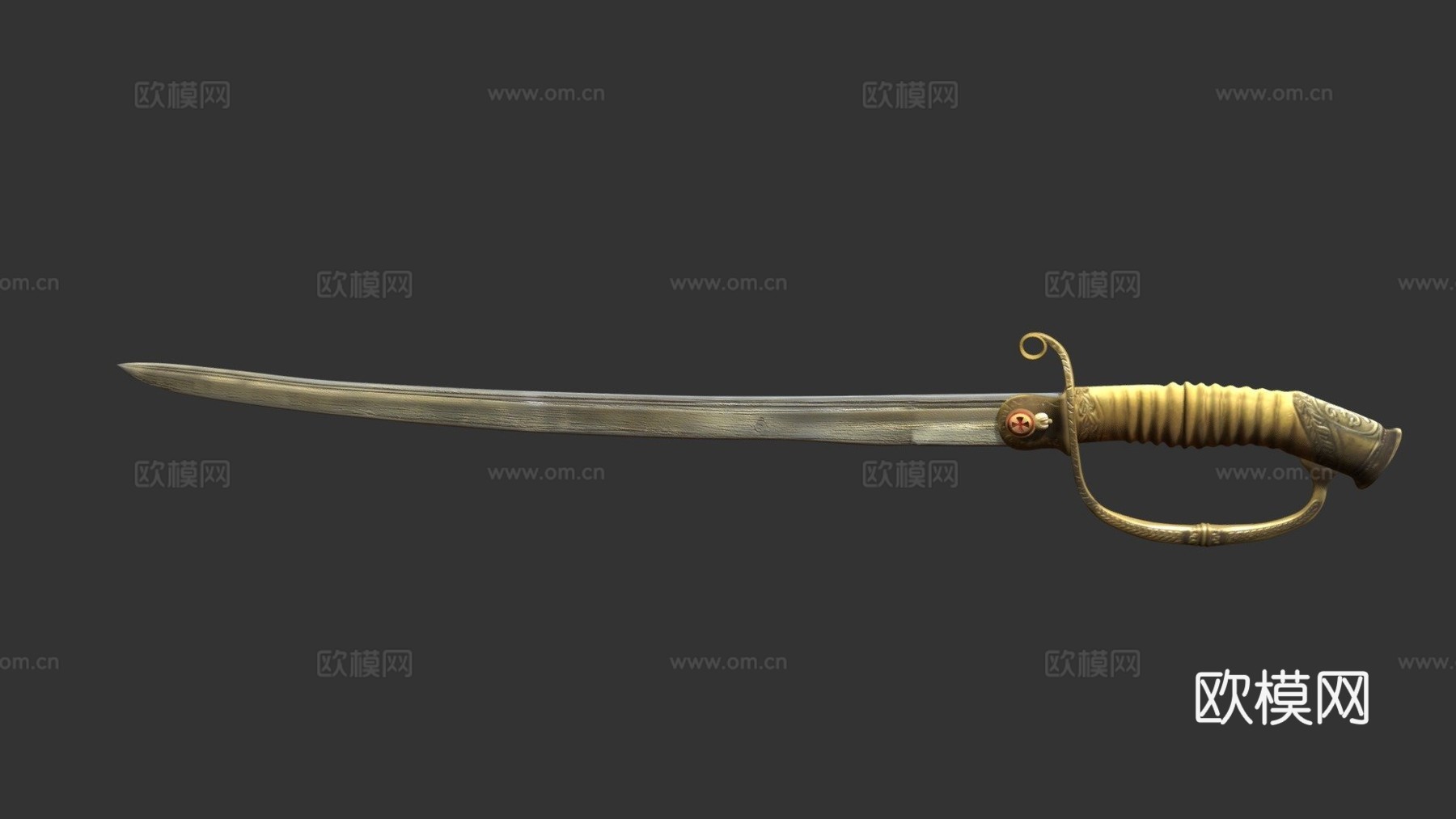 龙骑兵军官军刀M188119093d模型下载（渲染图1）
