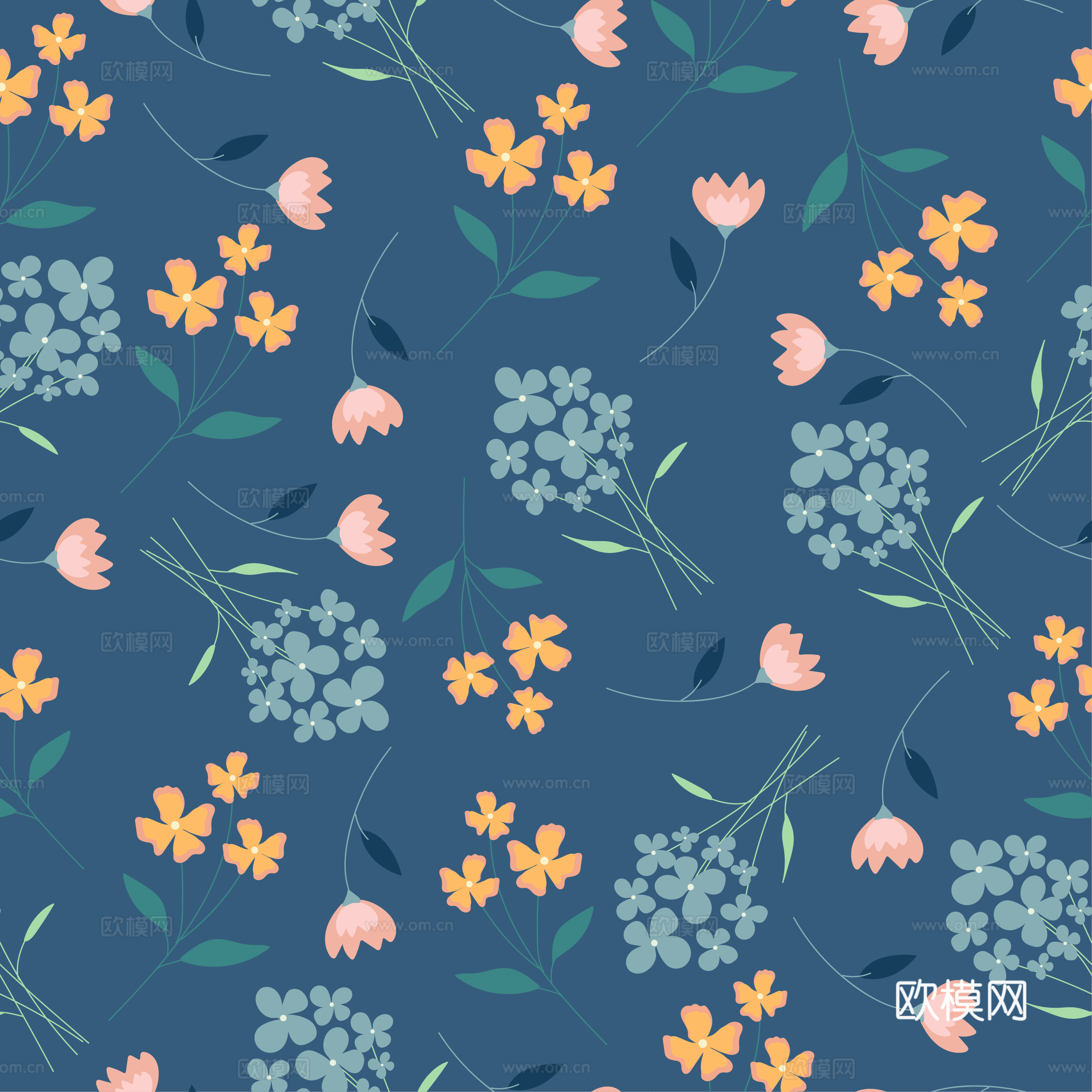 现代植物壁纸墙布