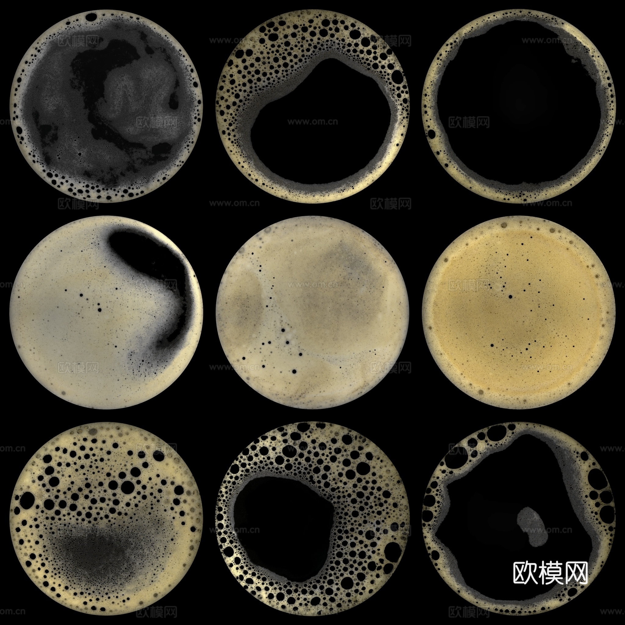 写实咖啡液态泡沫贴图