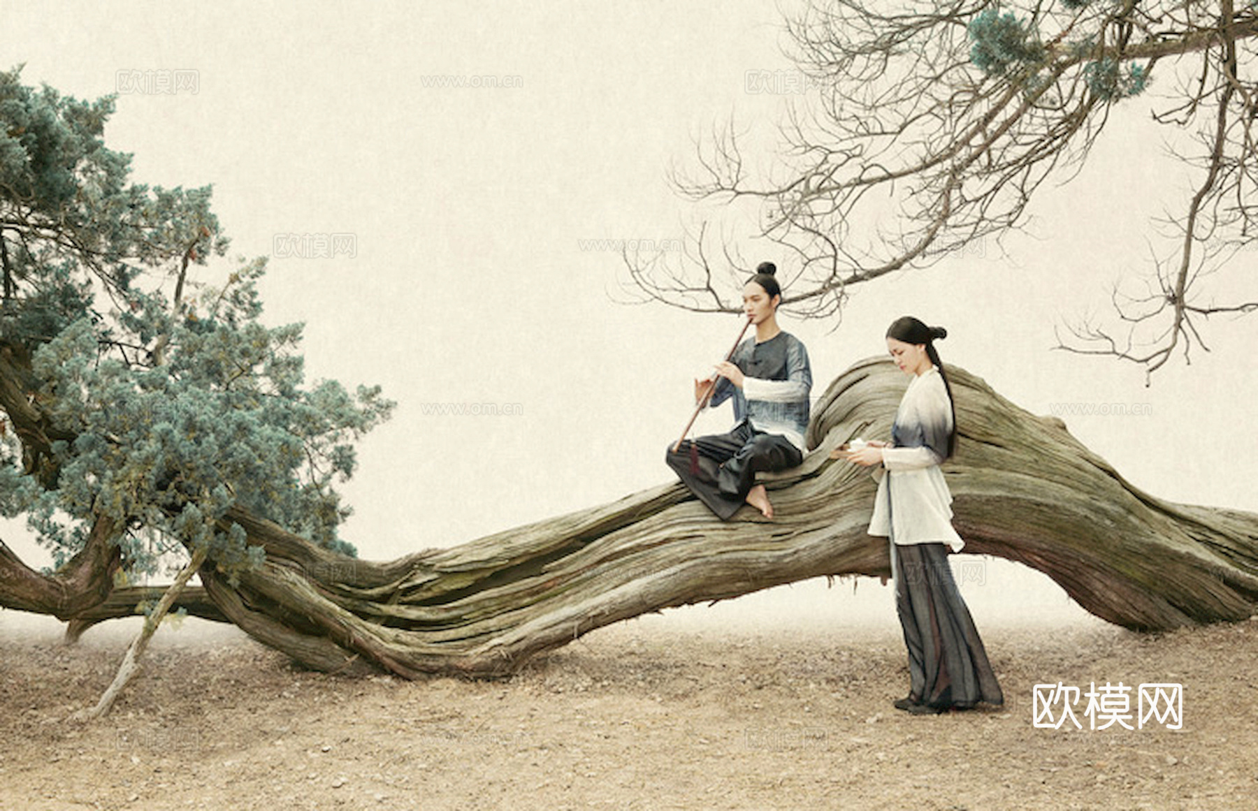 中式新中式挂画壁画字画山水花鸟背景墙壁纸装饰画油画下载