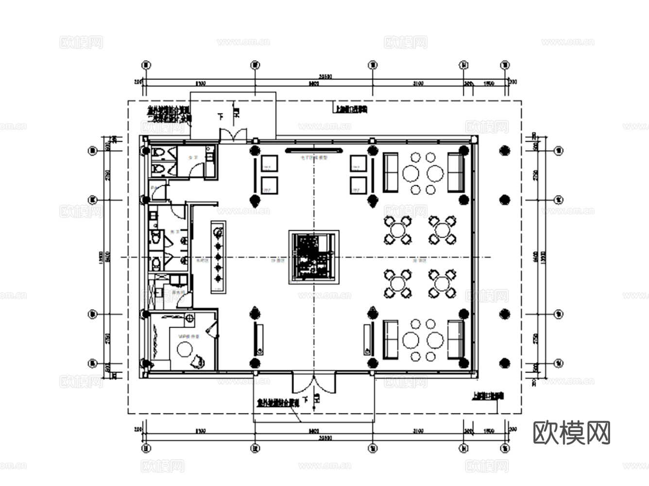 10套现代售楼部售楼处室内CAD施工图效果图cad施工图