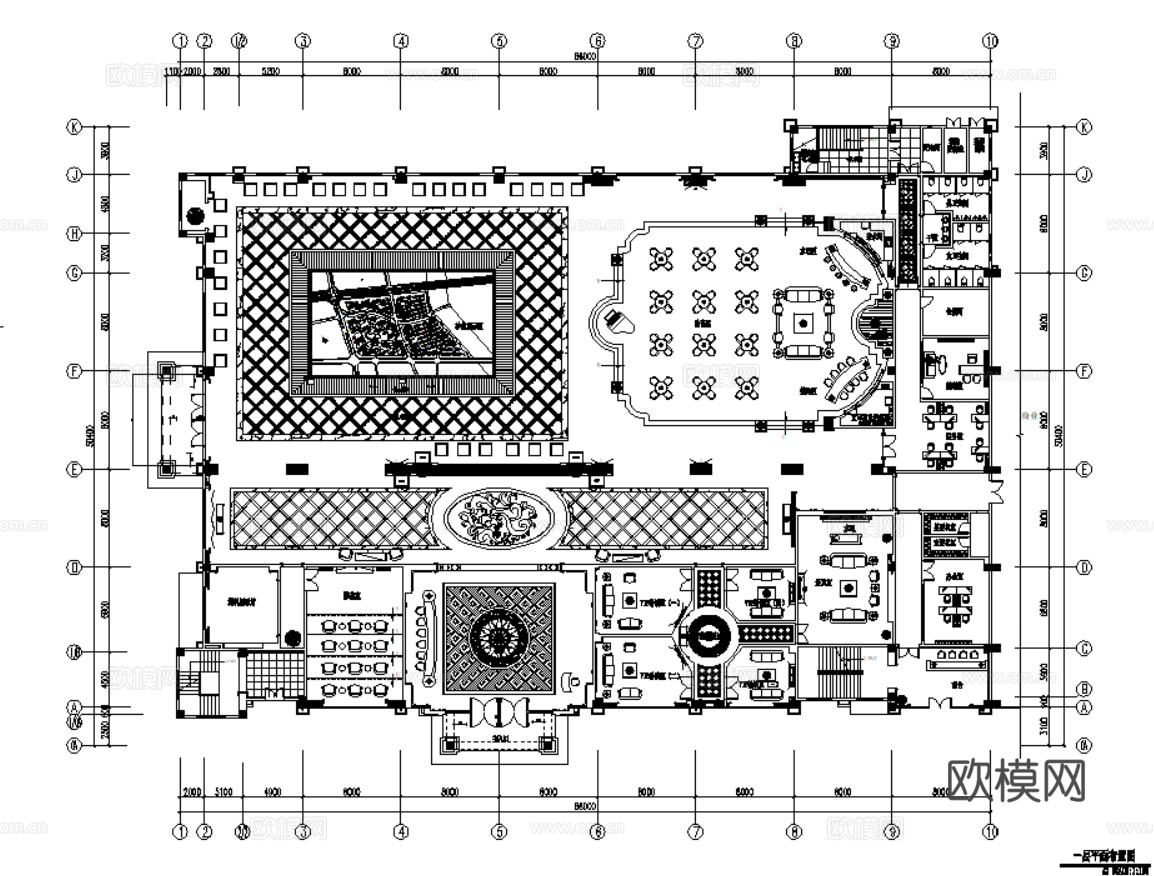 10套现代售楼部售楼处室内CAD施工图效果图cad施工图