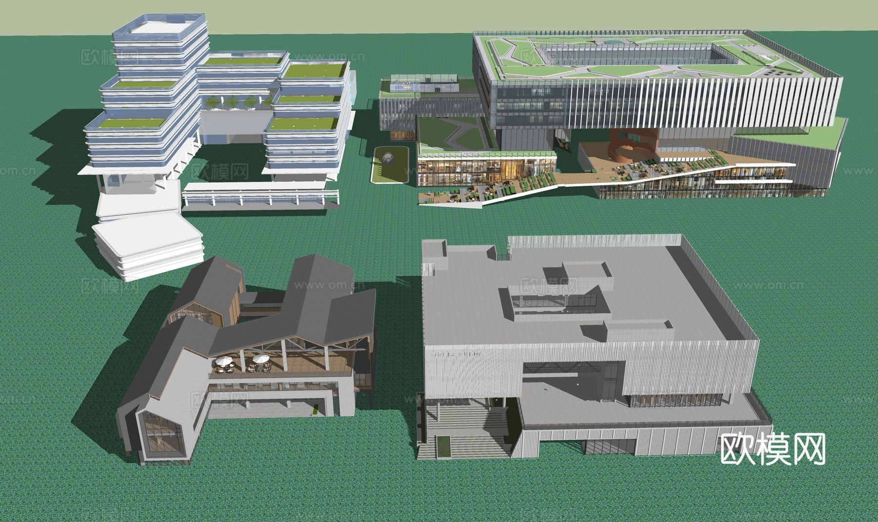 邻里中心建筑su模型