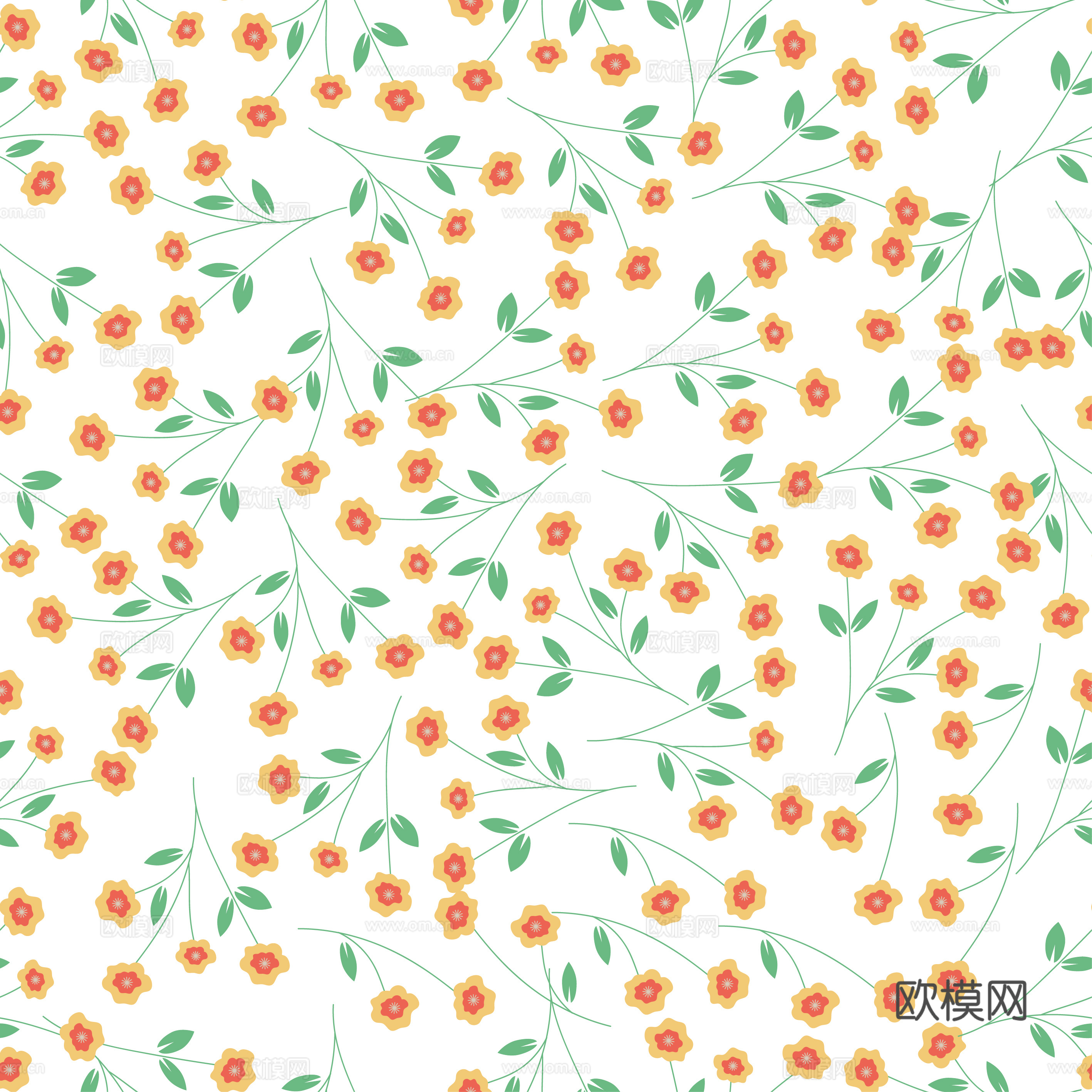 现代植物壁纸墙布