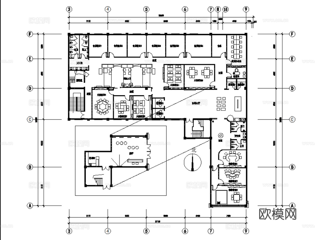 11教培中心教育培训机构平面CAD图纸最新整理合集cad施工图