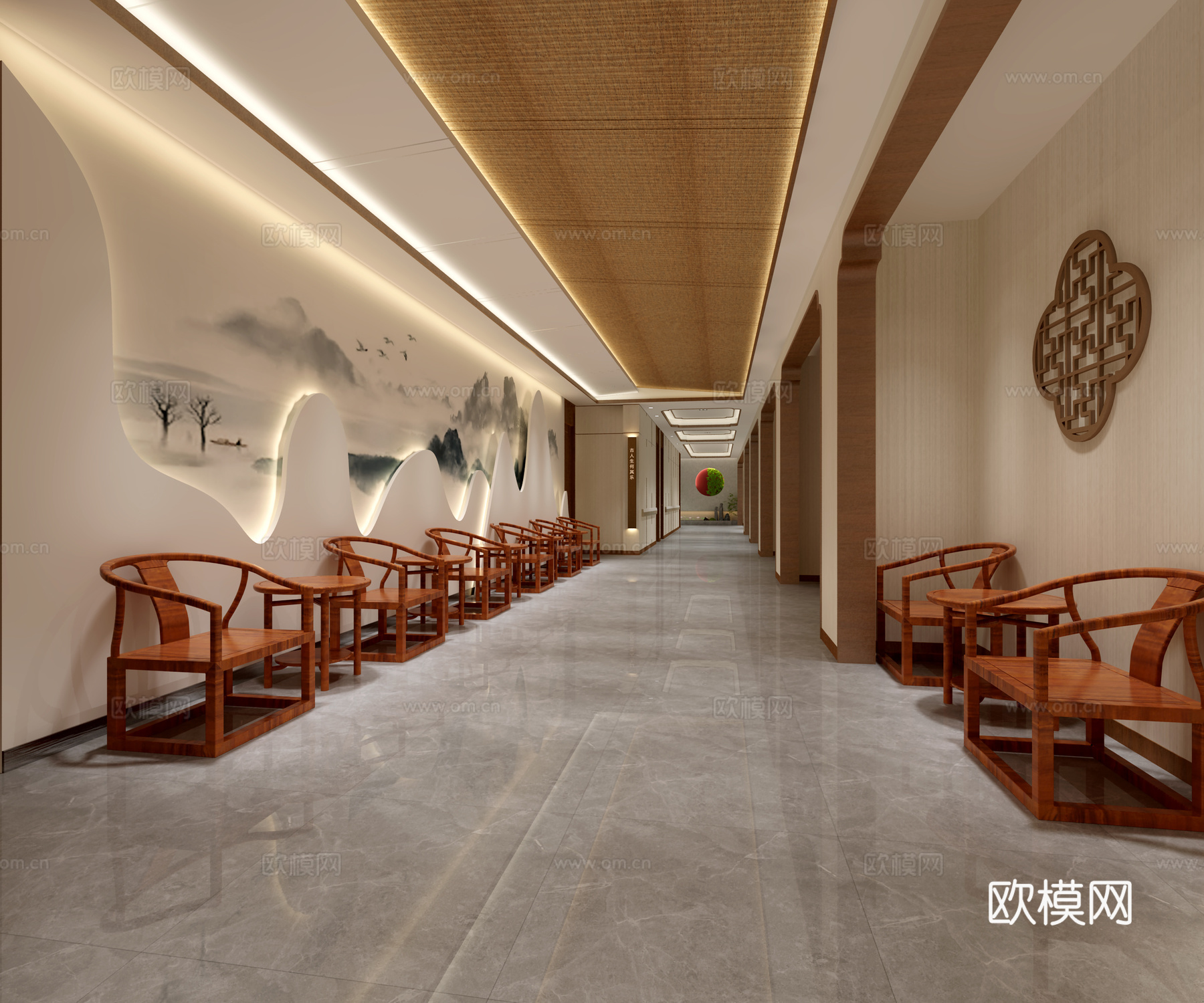 中医馆 最新全套施工图 效果图合集cad施工图