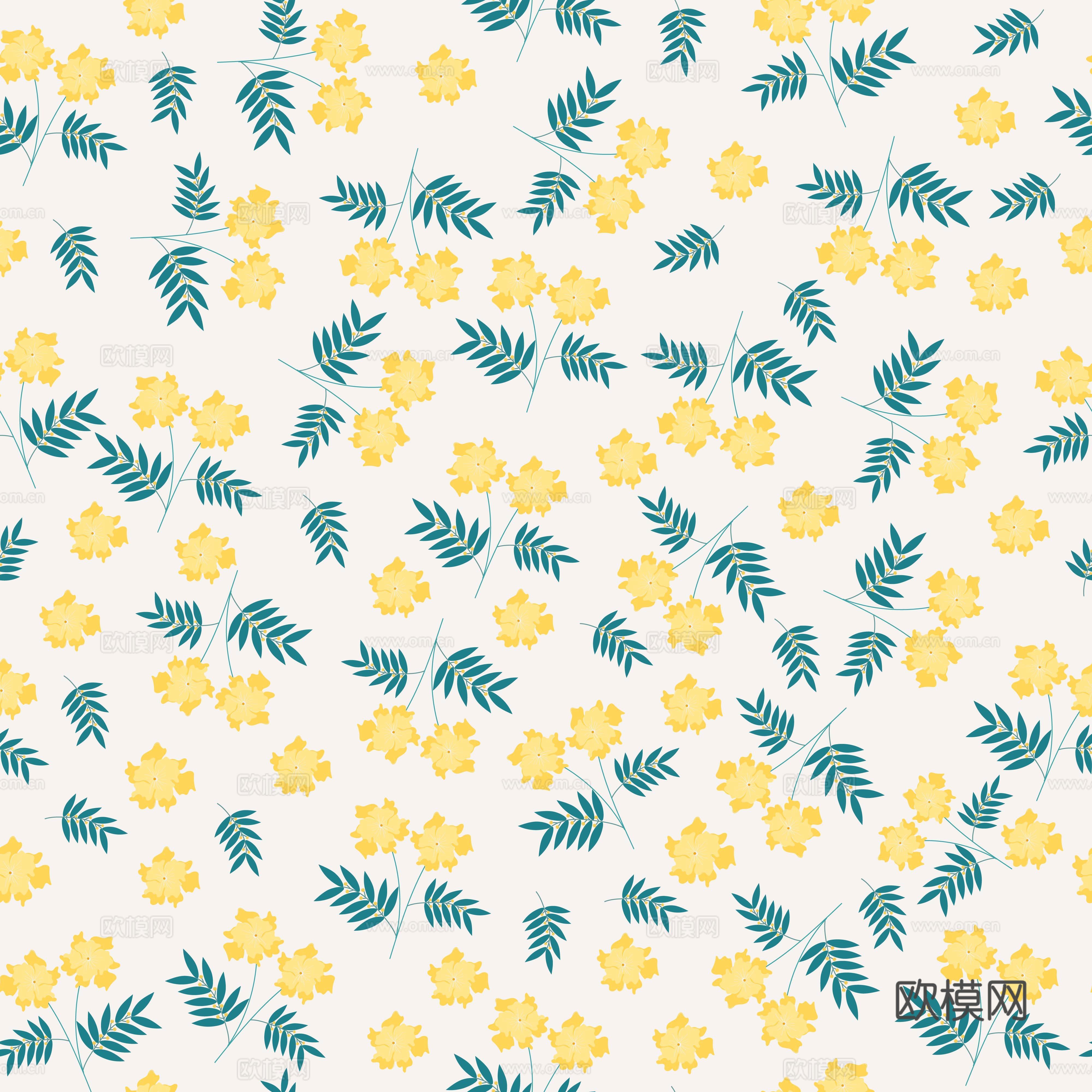 现代植物壁纸墙布