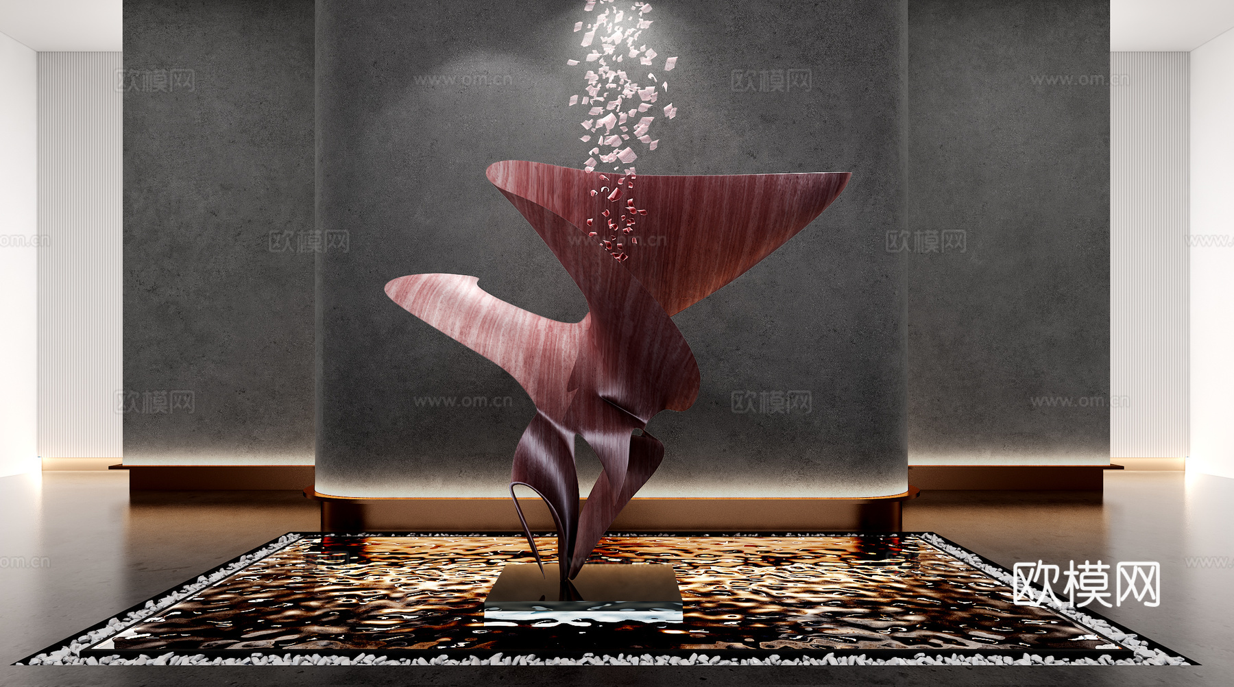 现代抽象艺术装置 3d模型3d模型下载