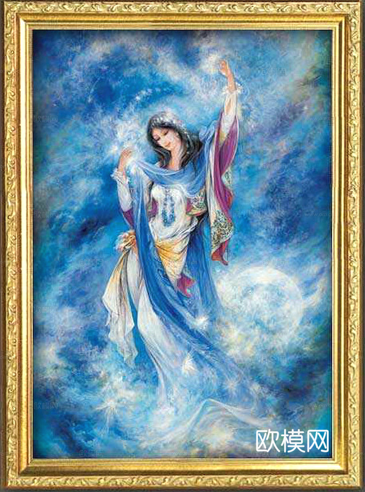 中式新中式挂画壁画字画山水花鸟背景墙壁纸装饰画油画下载