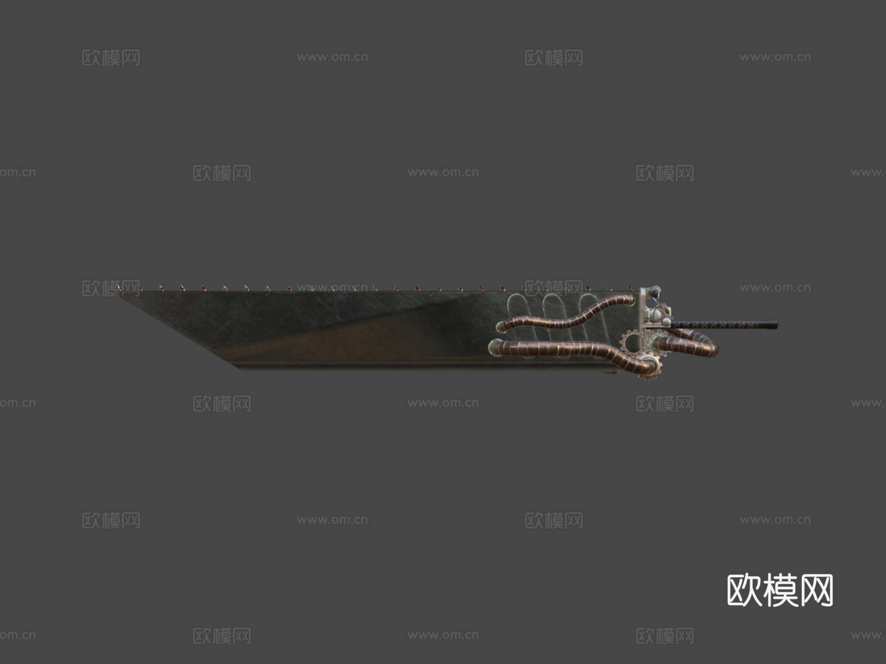 蒸汽朋克破坏剑3d模型下载（渲染图8）