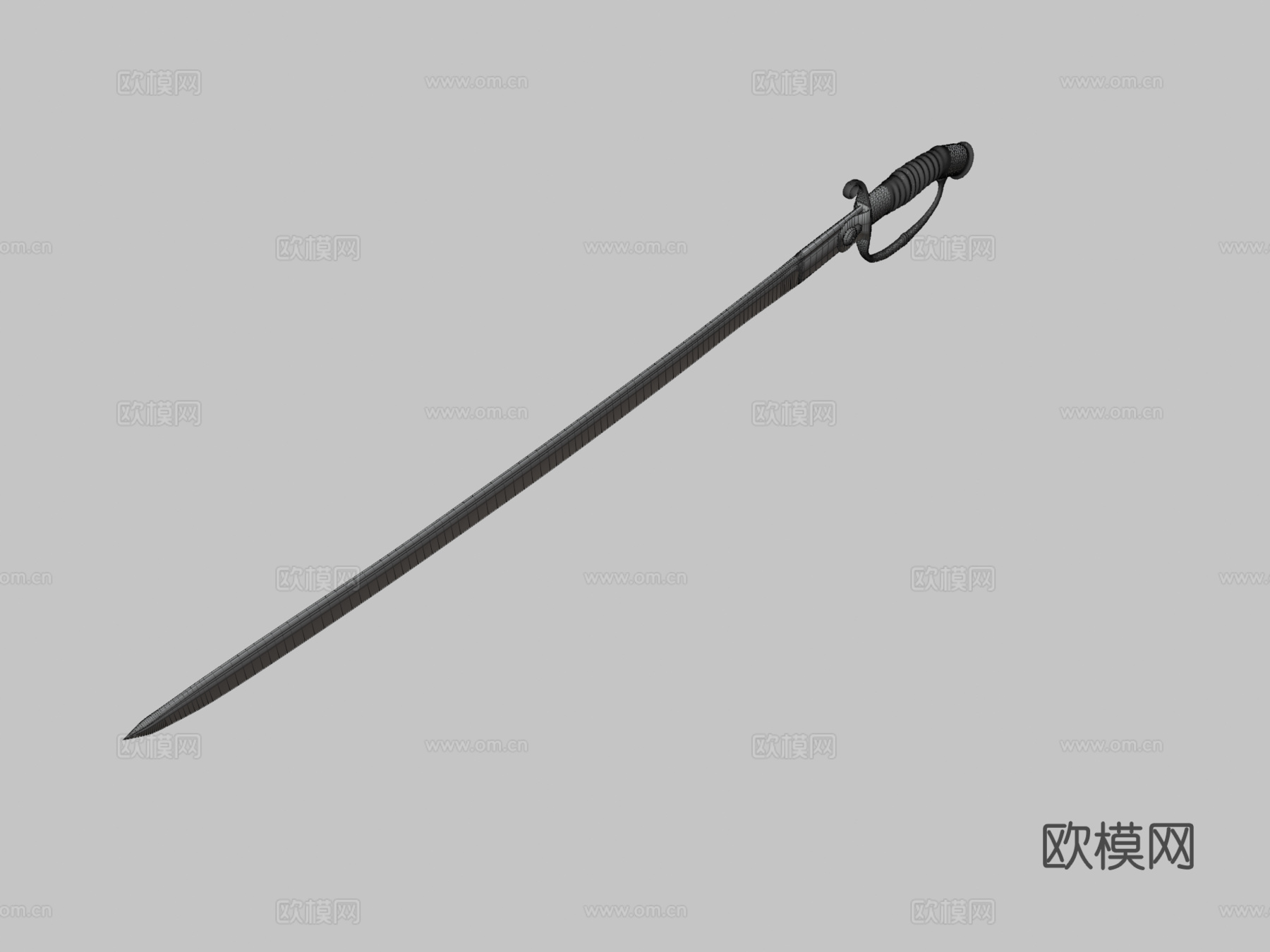 龙骑兵军官军刀M188119093d模型下载（渲染图3）