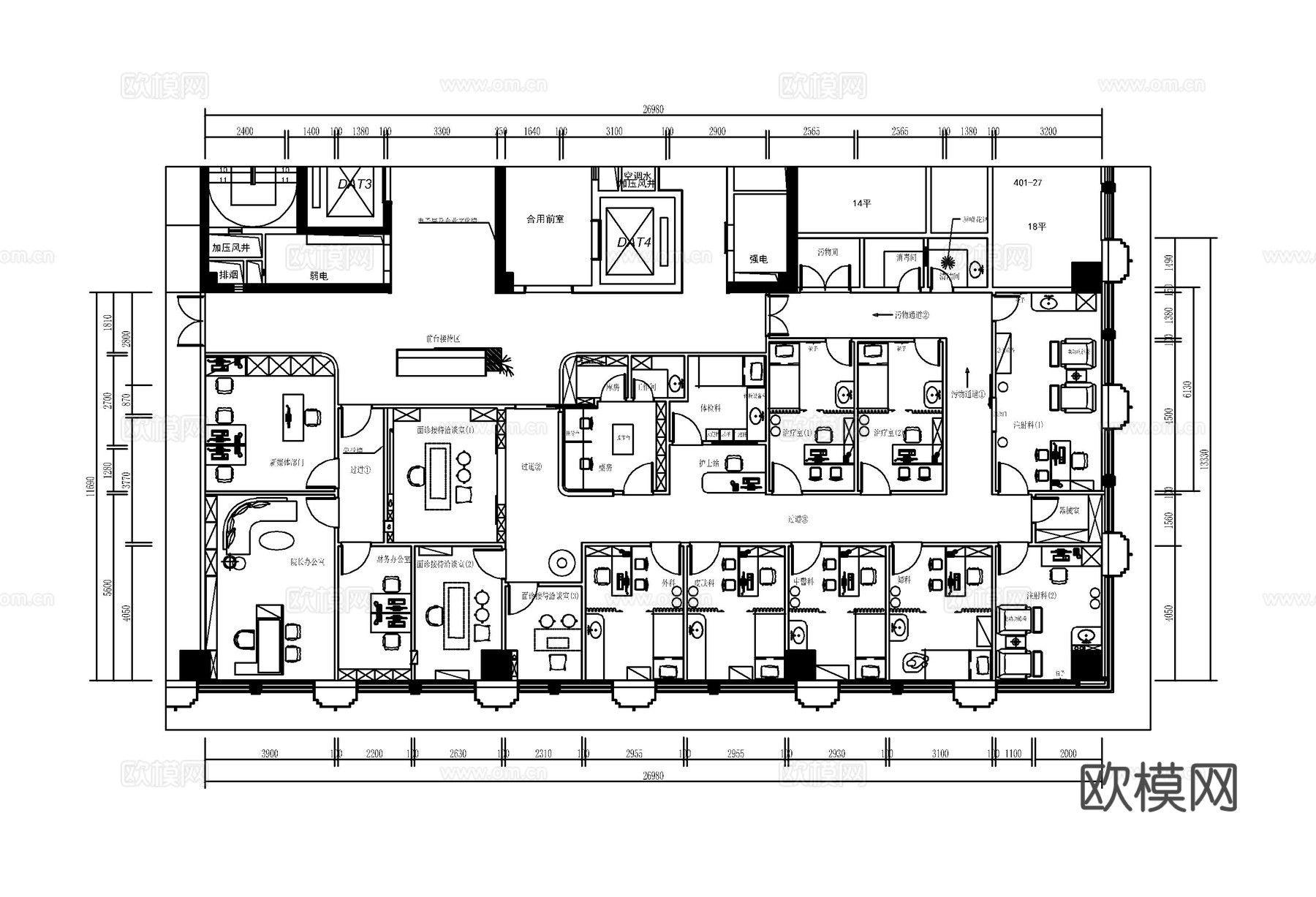 中医馆 最新平面施工图合集cad施工图下载