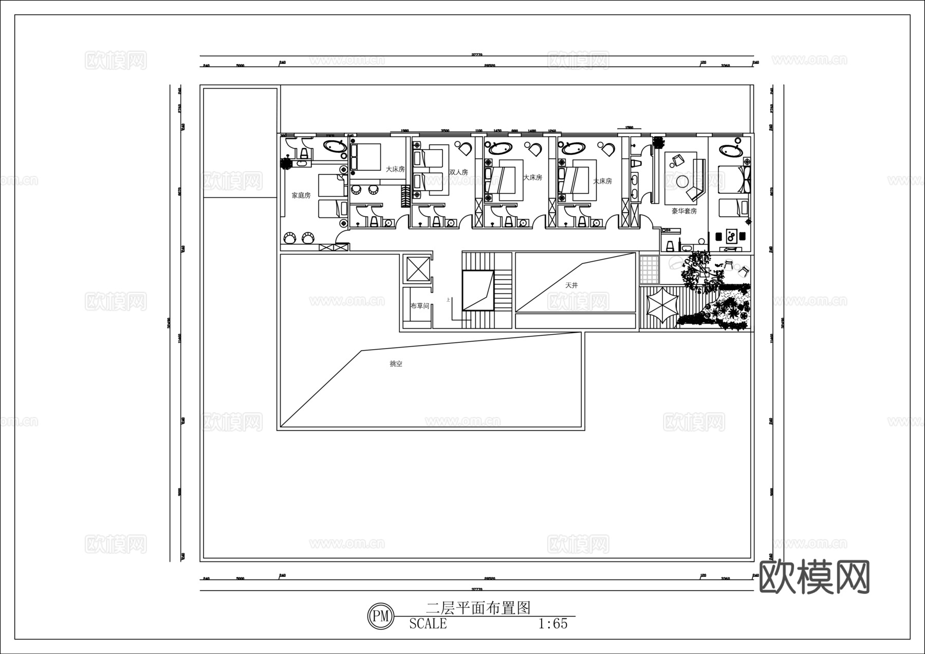 酒店民宿平面图cadcad施工图