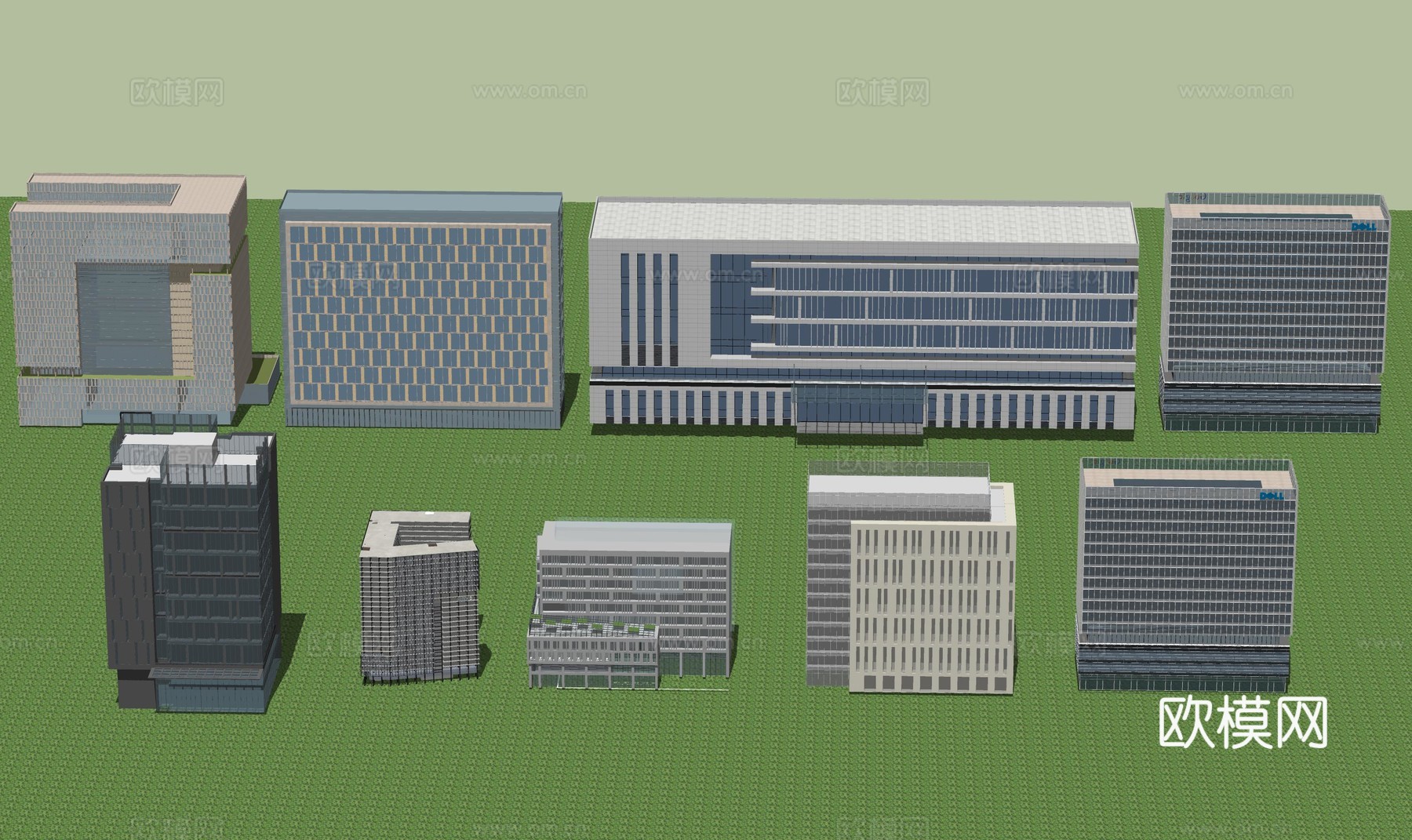多层办公楼建筑su模型