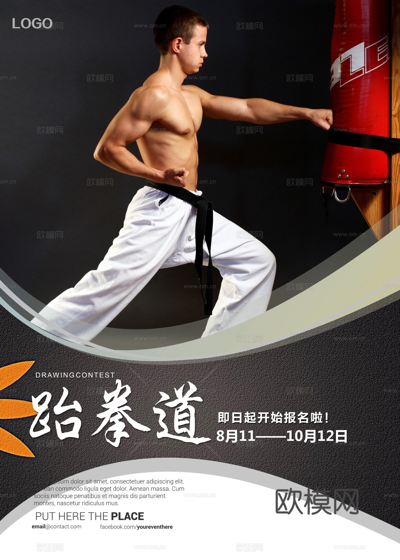 跆拳道运动健身广告海报29