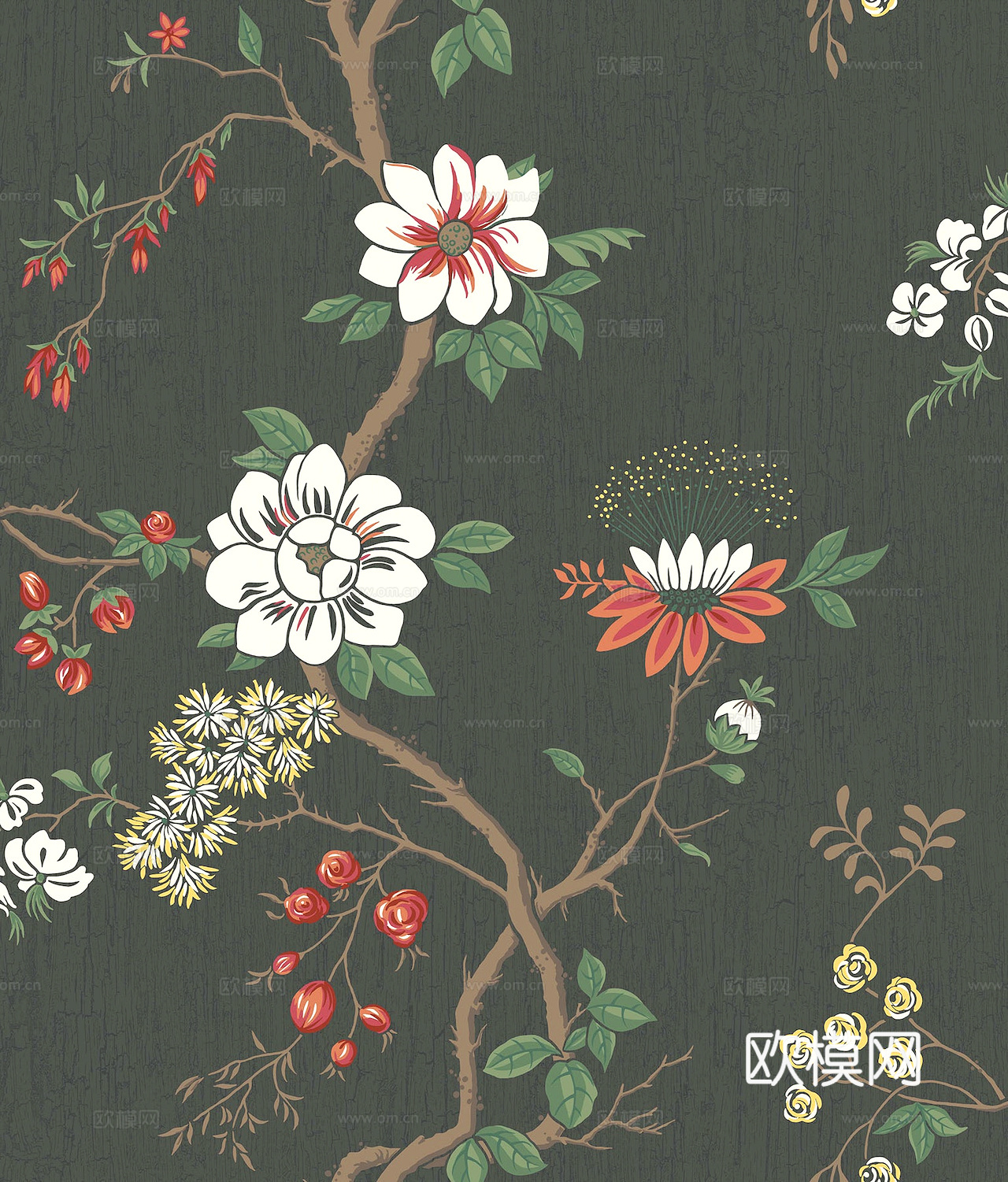 中式新中式挂画壁画字画山水花鸟背景墙壁纸装饰画油画下载