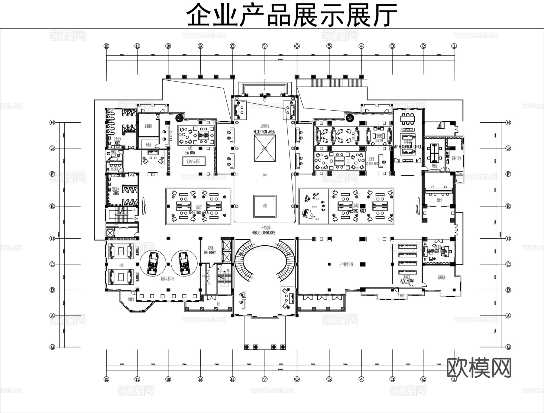 企业产品展厅cadcad施工图cad施工图