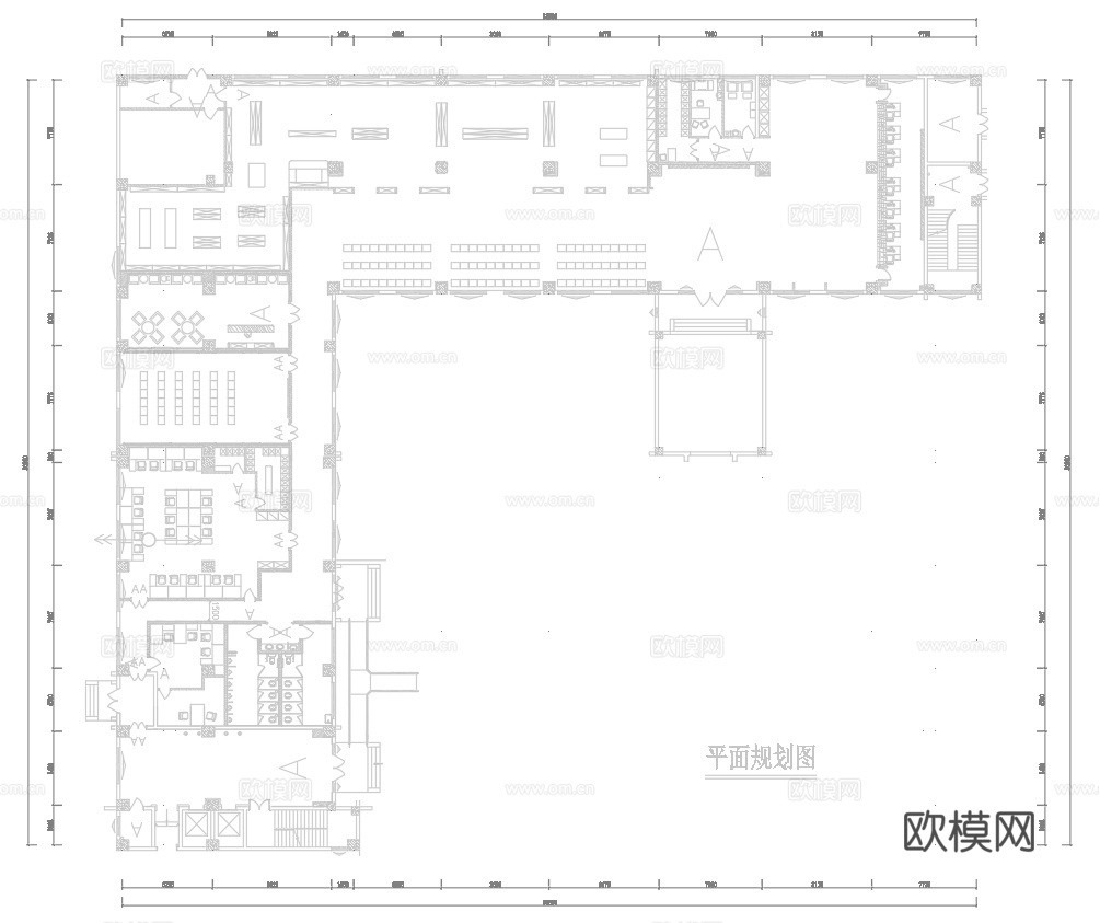 文创店 最新平面施工图合集cad施工图