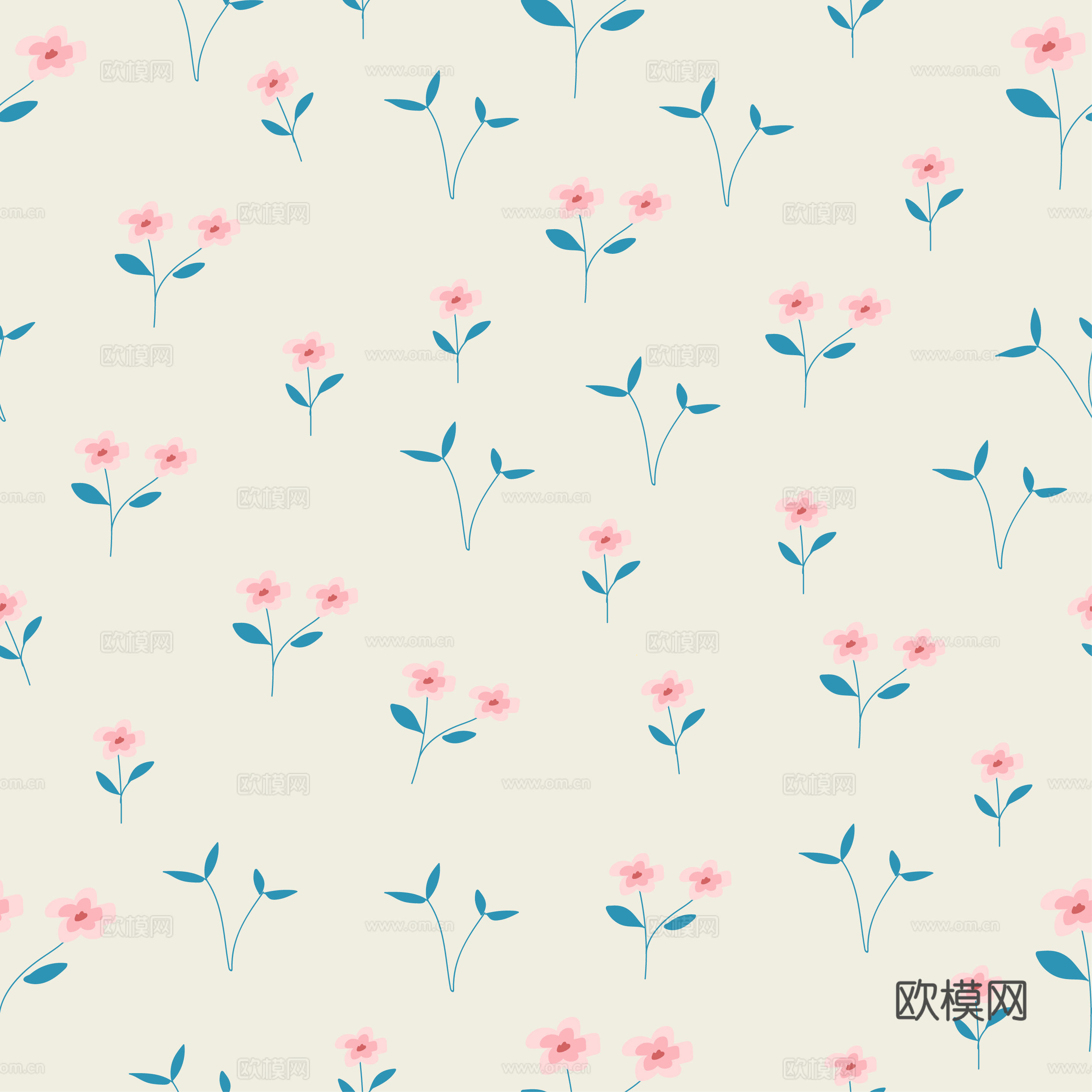 现代植物壁纸墙布