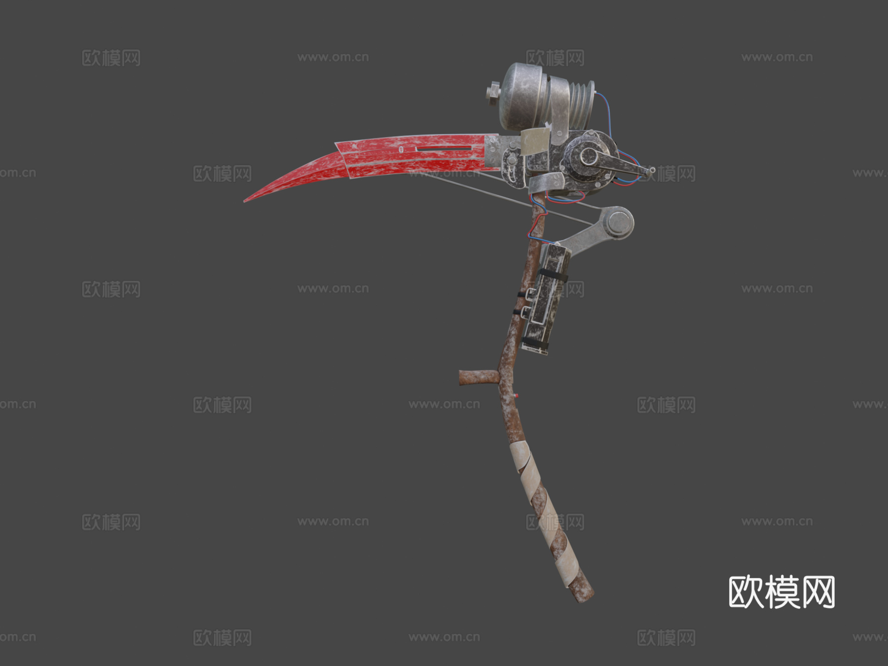 自制DIY机械镰刀3d模型下载（渲染图8）