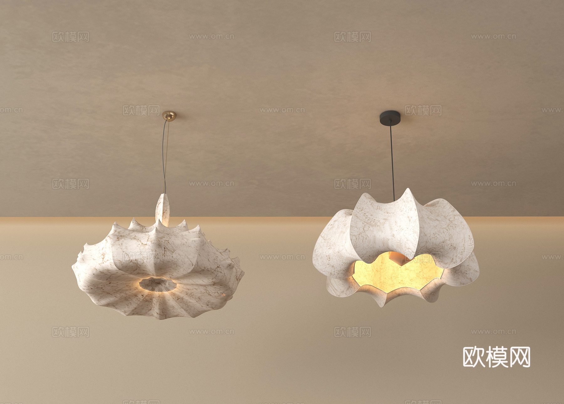 法式奶油吊灯 客厅吊灯 餐厅吊灯 卧室吊灯su模型