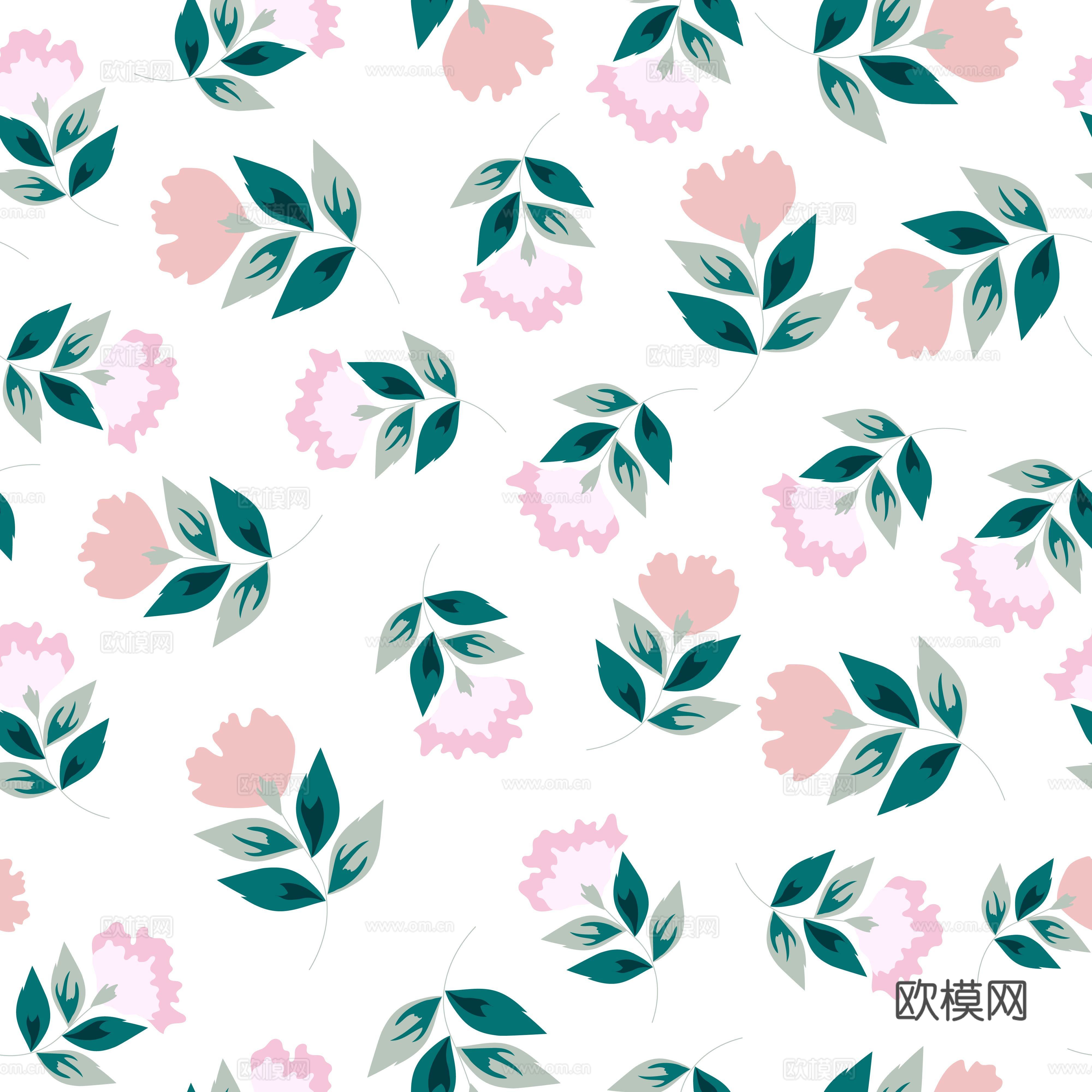 现代植物壁纸墙布