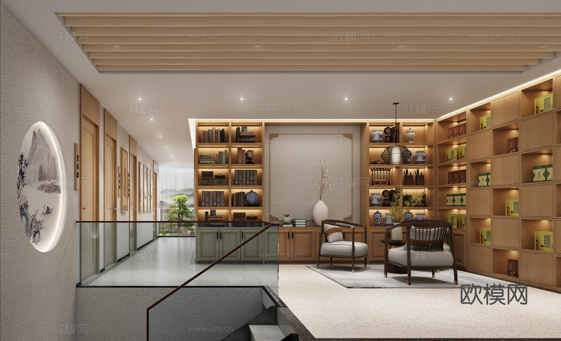 中医馆 最新全套施工图 效果图合集cad施工图