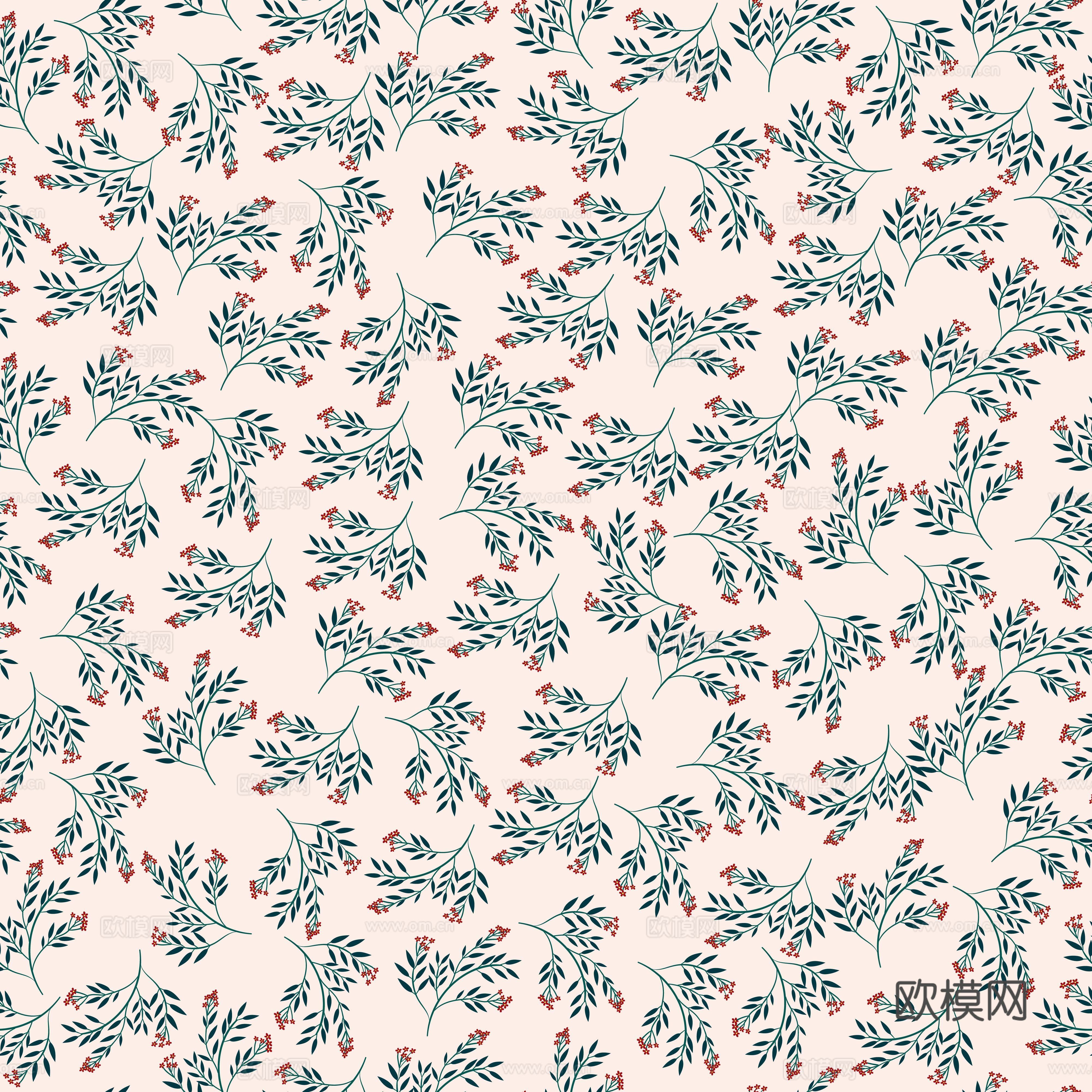 现代植物壁纸墙布