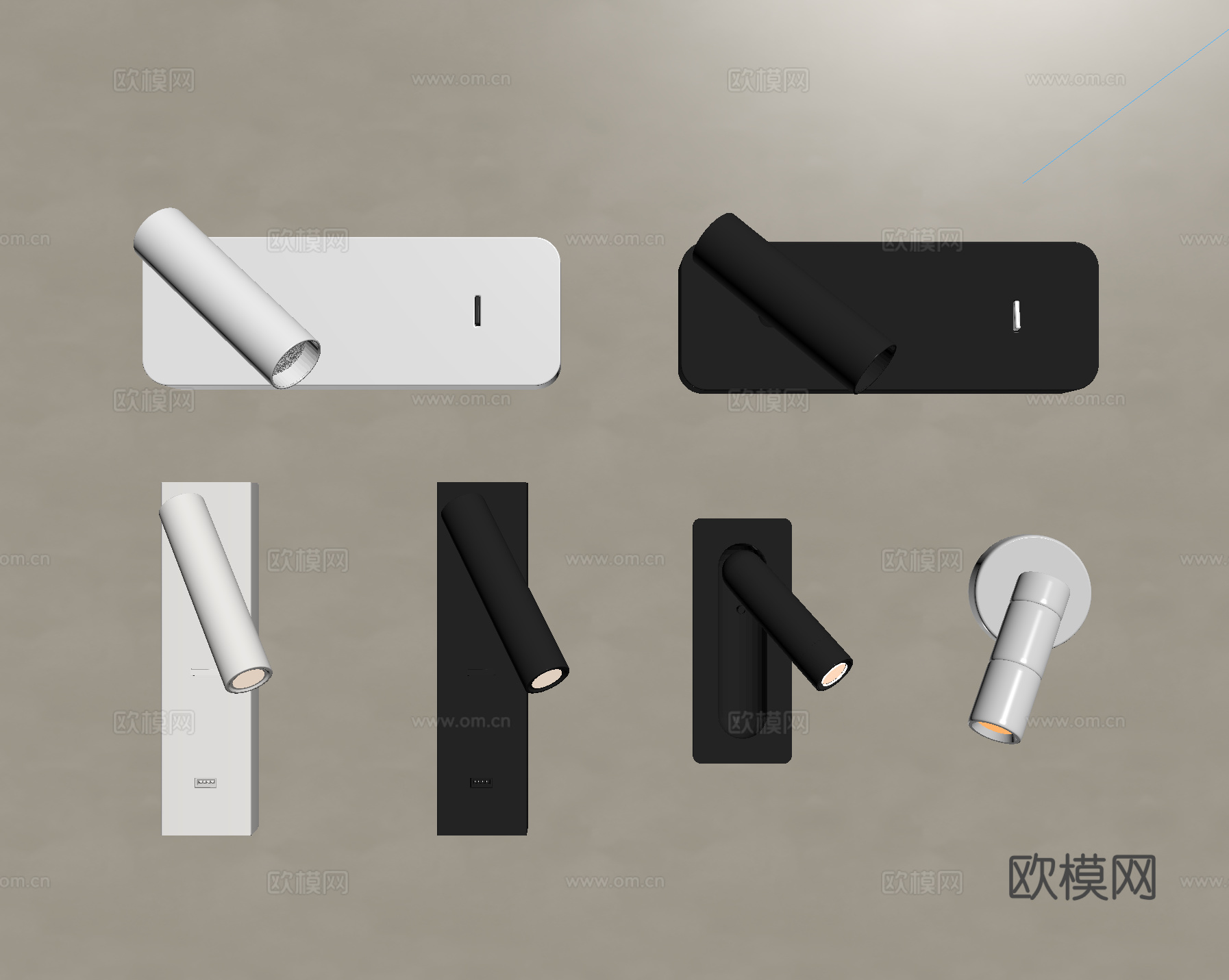 现代壁灯 阅读灯 床头壁灯 小壁灯 金属壁灯 氛围灯su模型